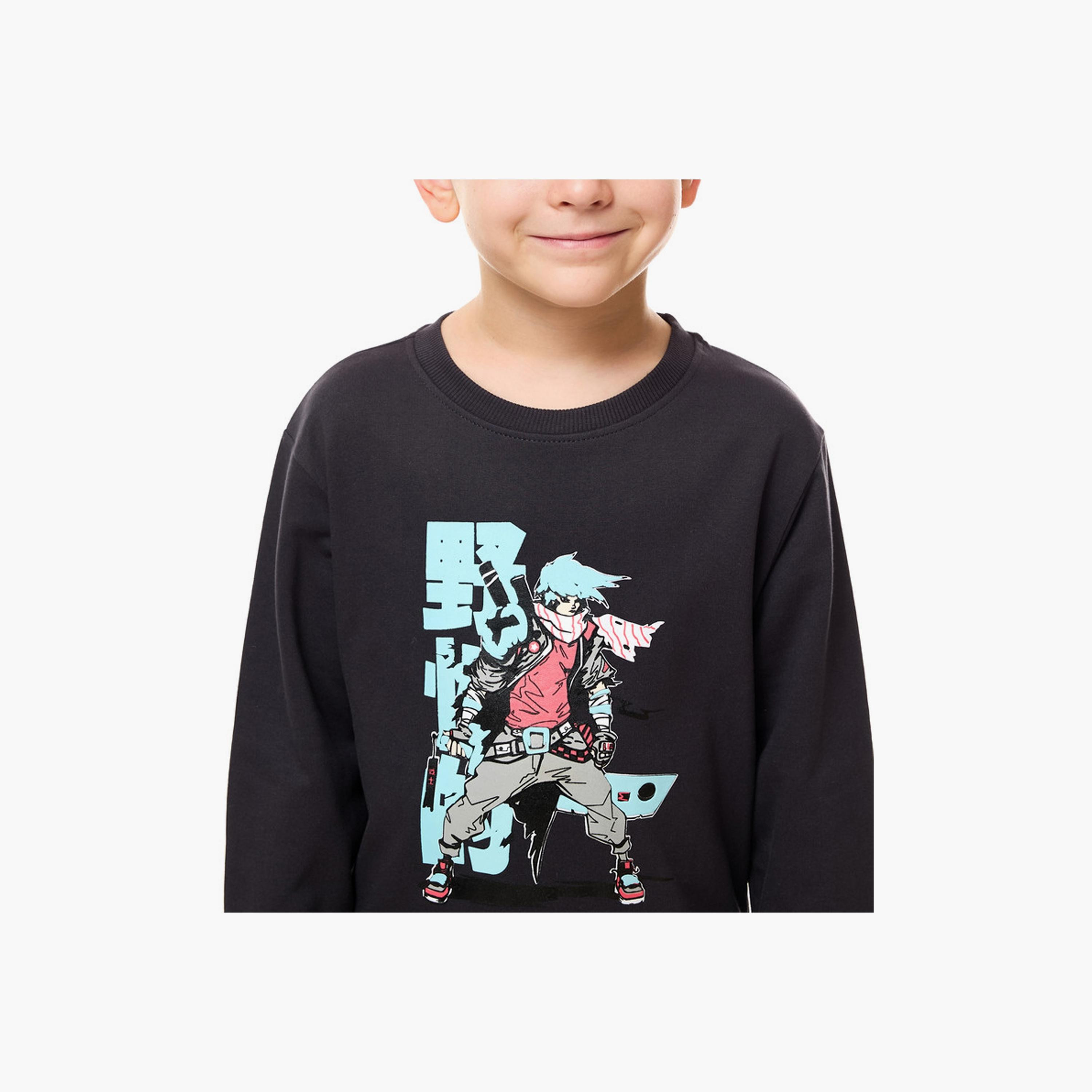سويت شيرت بأكمام طويلة مطبوع من فيكتور اند جين-boys-clothing-sweatshirts-image-5