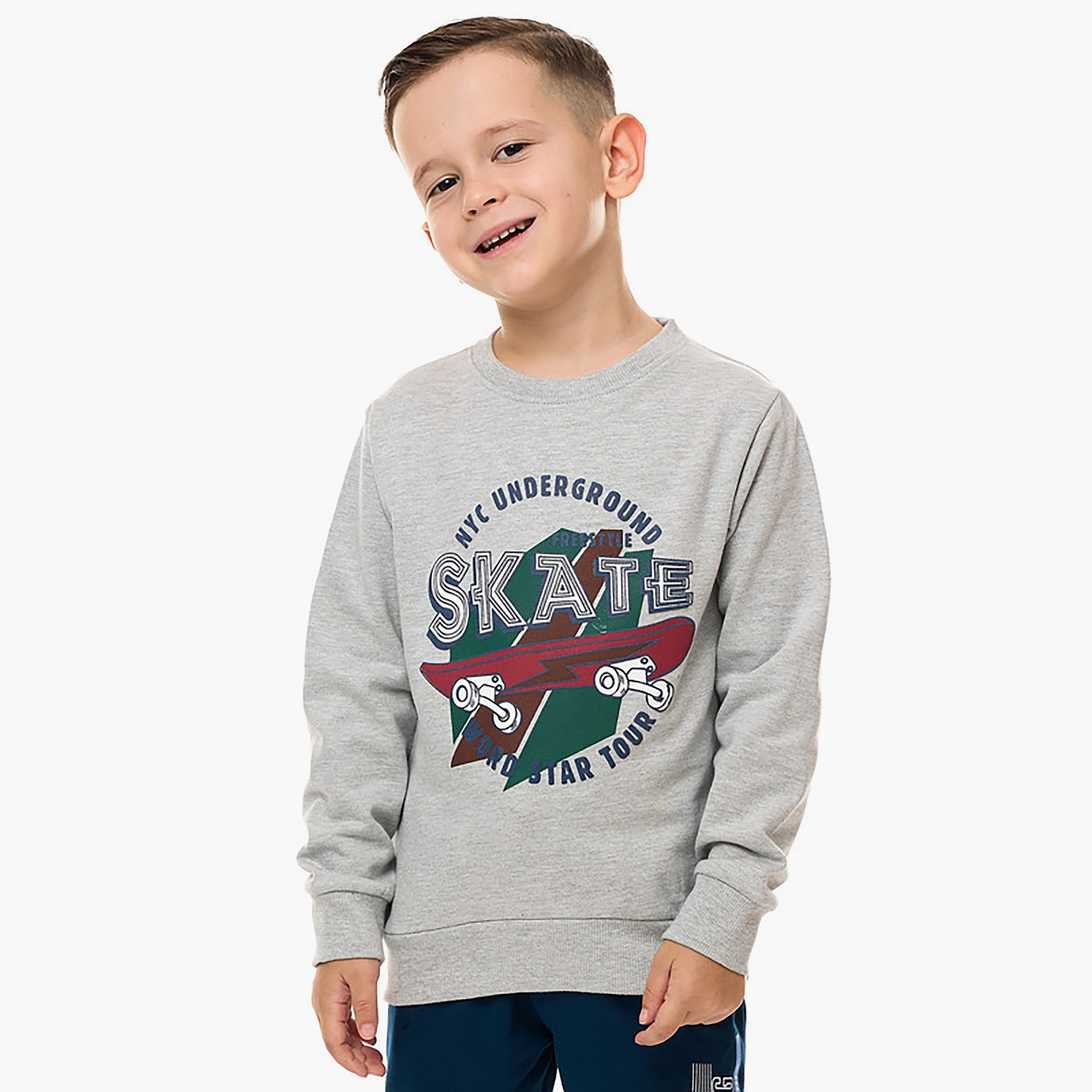 سويت شيرت بأكمام طويلة مطبوع من فيكتور اند جين-baby-boys-clothing-winterwear-sweatshirts-image-1