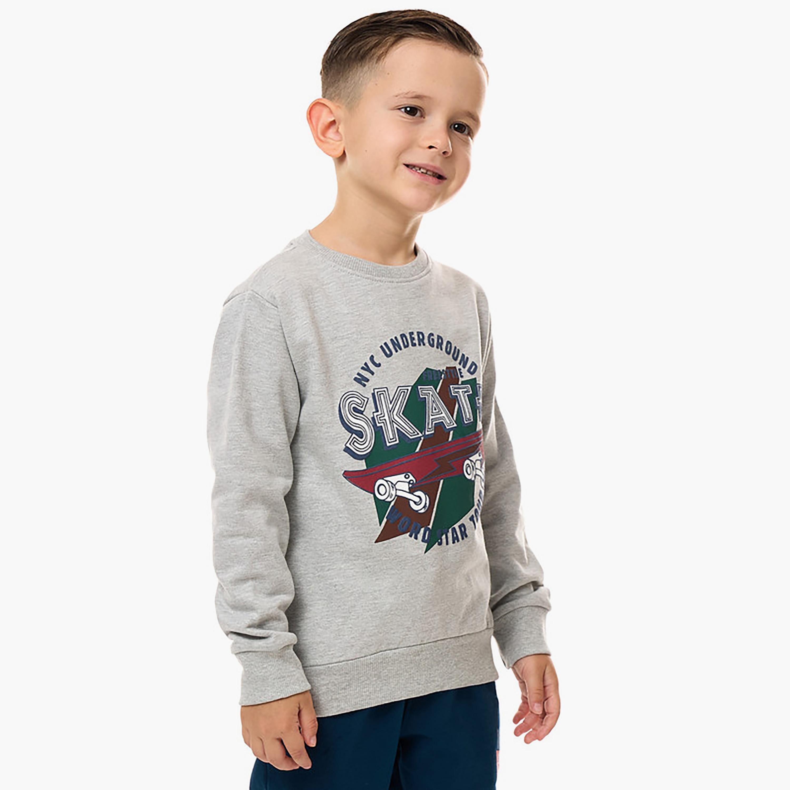 سويت شيرت بأكمام طويلة مطبوع من فيكتور اند جين-baby-boys-clothing-winterwear-sweatshirts-image-2