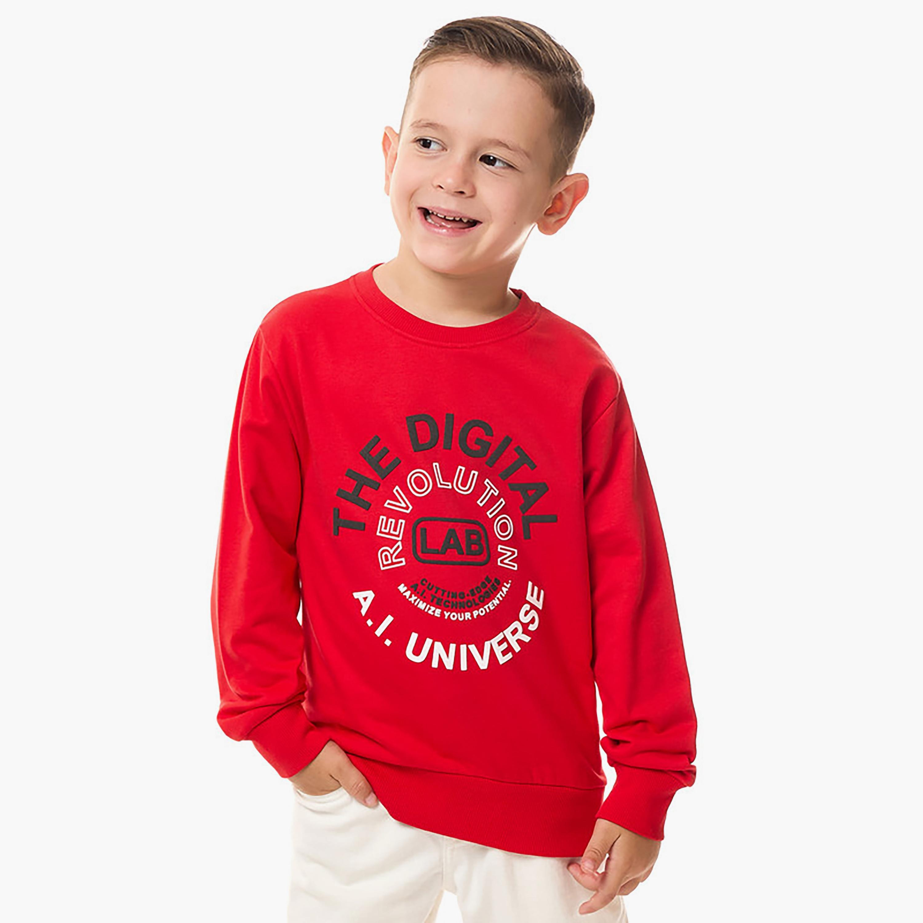 Victor and Jane Printed Long Sleeves Sweatshirt-boys-clothing-sweatshirts-image-1