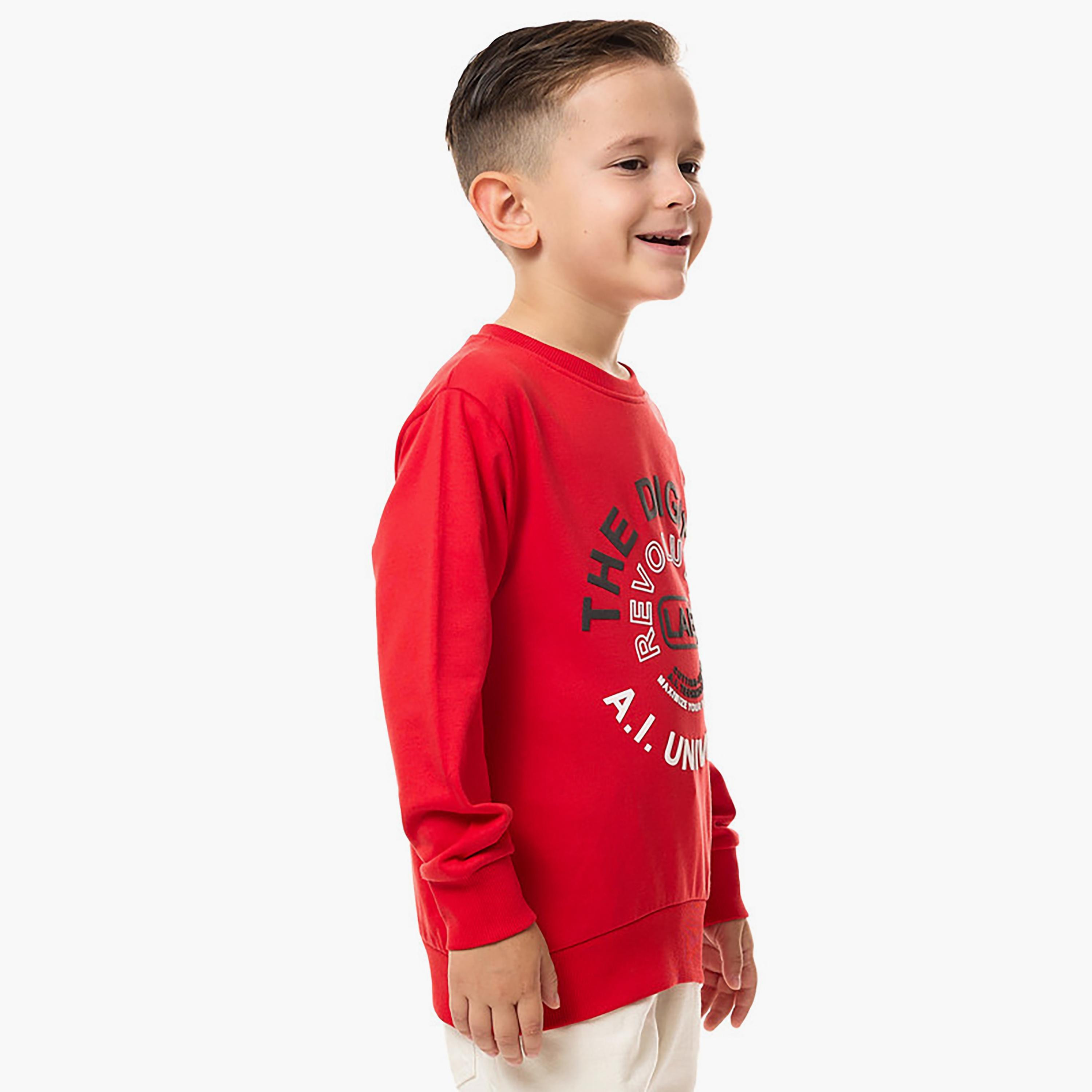 Victor and Jane Printed Long Sleeves Sweatshirt-boys-clothing-sweatshirts-image-2