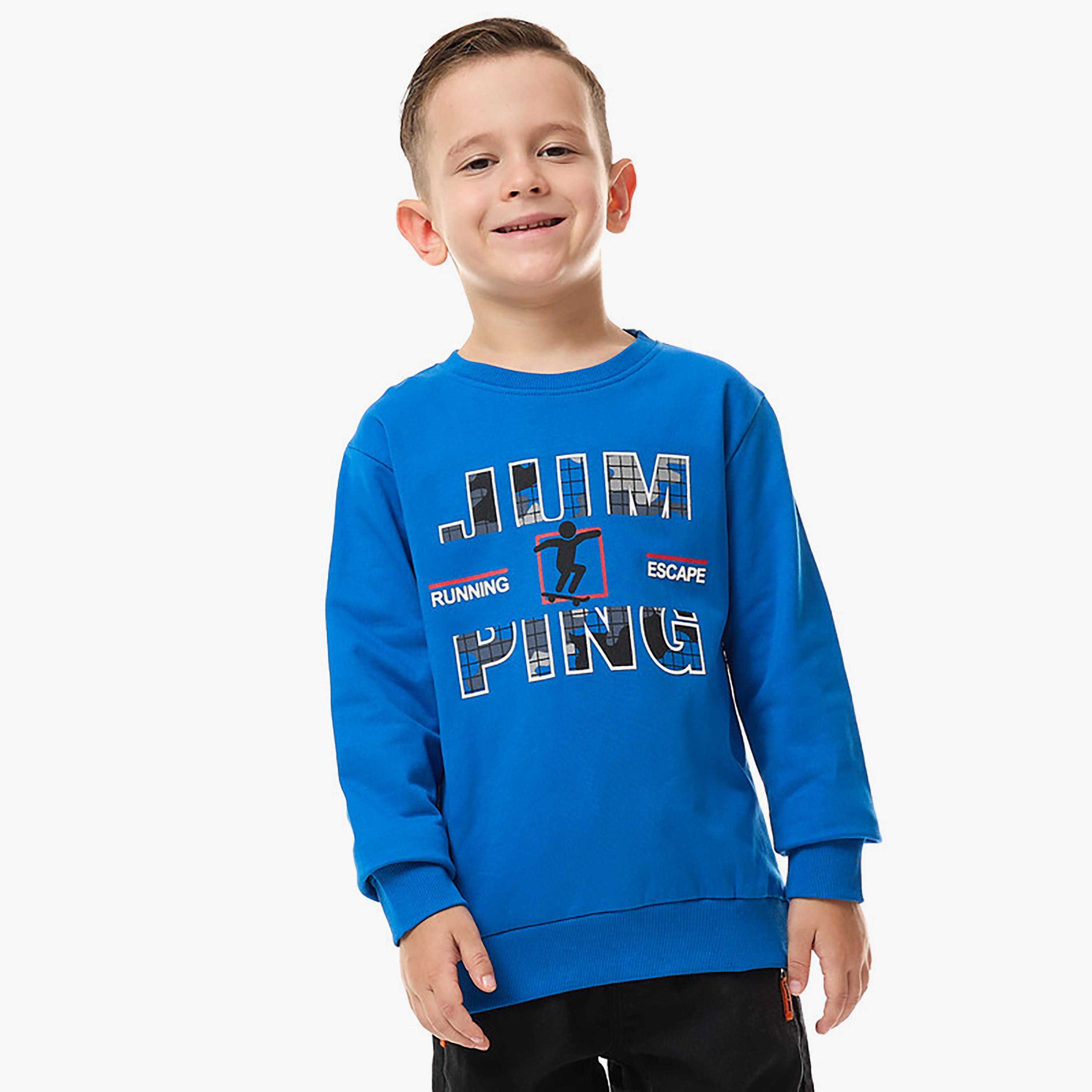 Victor and Jane Printed Long Sleeves Sweatshirt-boys-clothing-sweatshirts-image-1