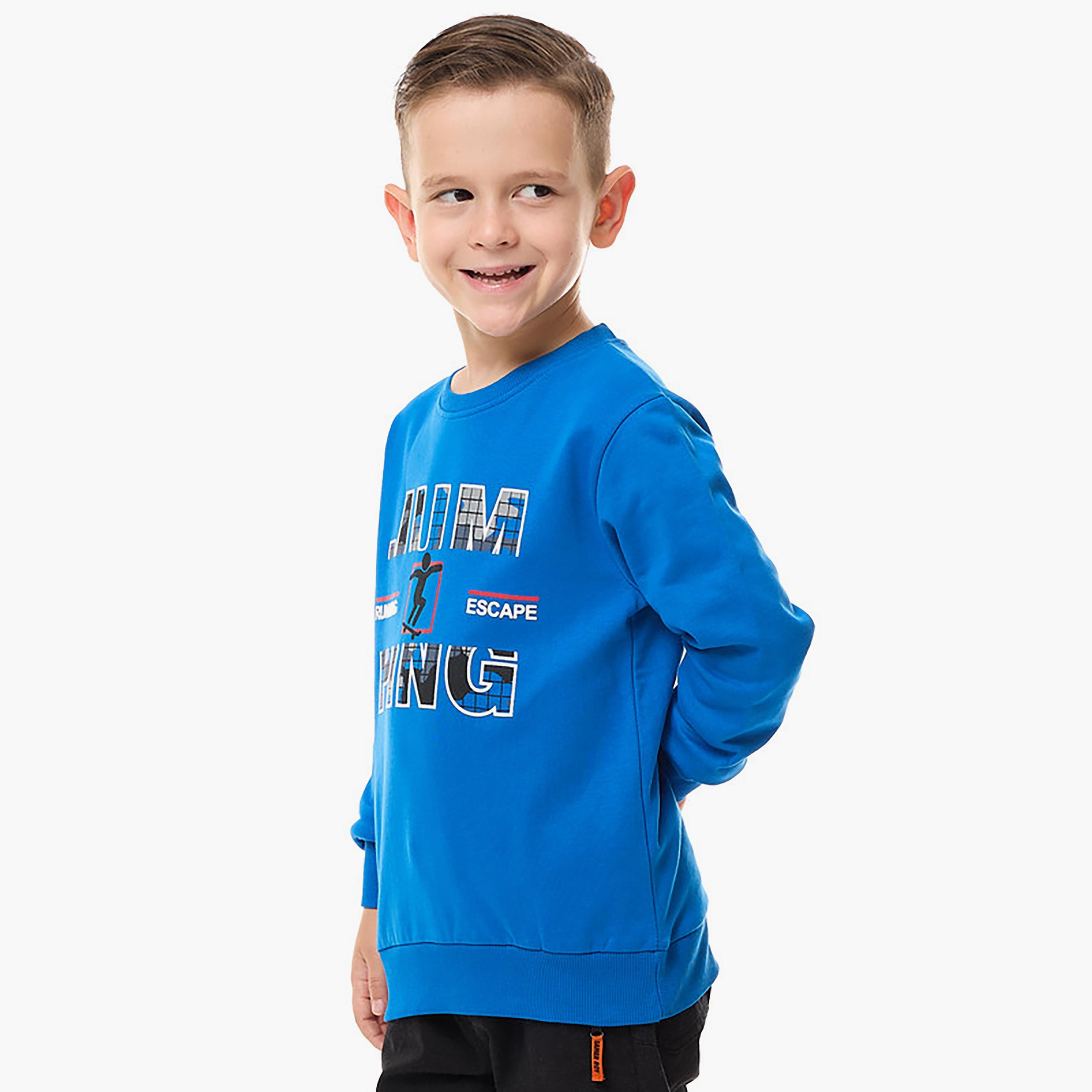 سويت شيرت بأكمام طويلة مطبوع من فيكتور اند جين-boys-clothing-sweatshirts-image-5