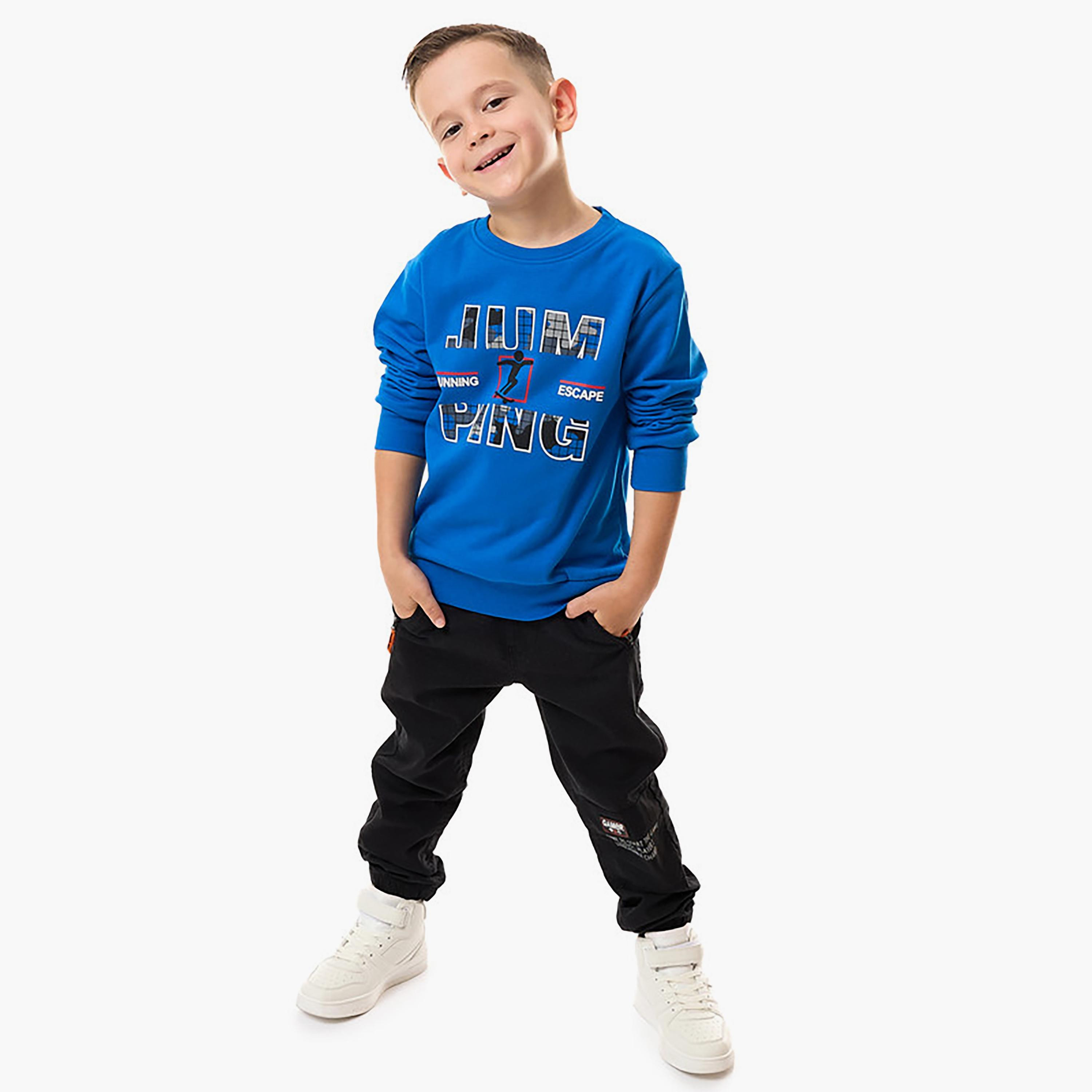 سويت شيرت بأكمام طويلة مطبوع من فيكتور اند جين-boys-clothing-sweatshirts-image-3
