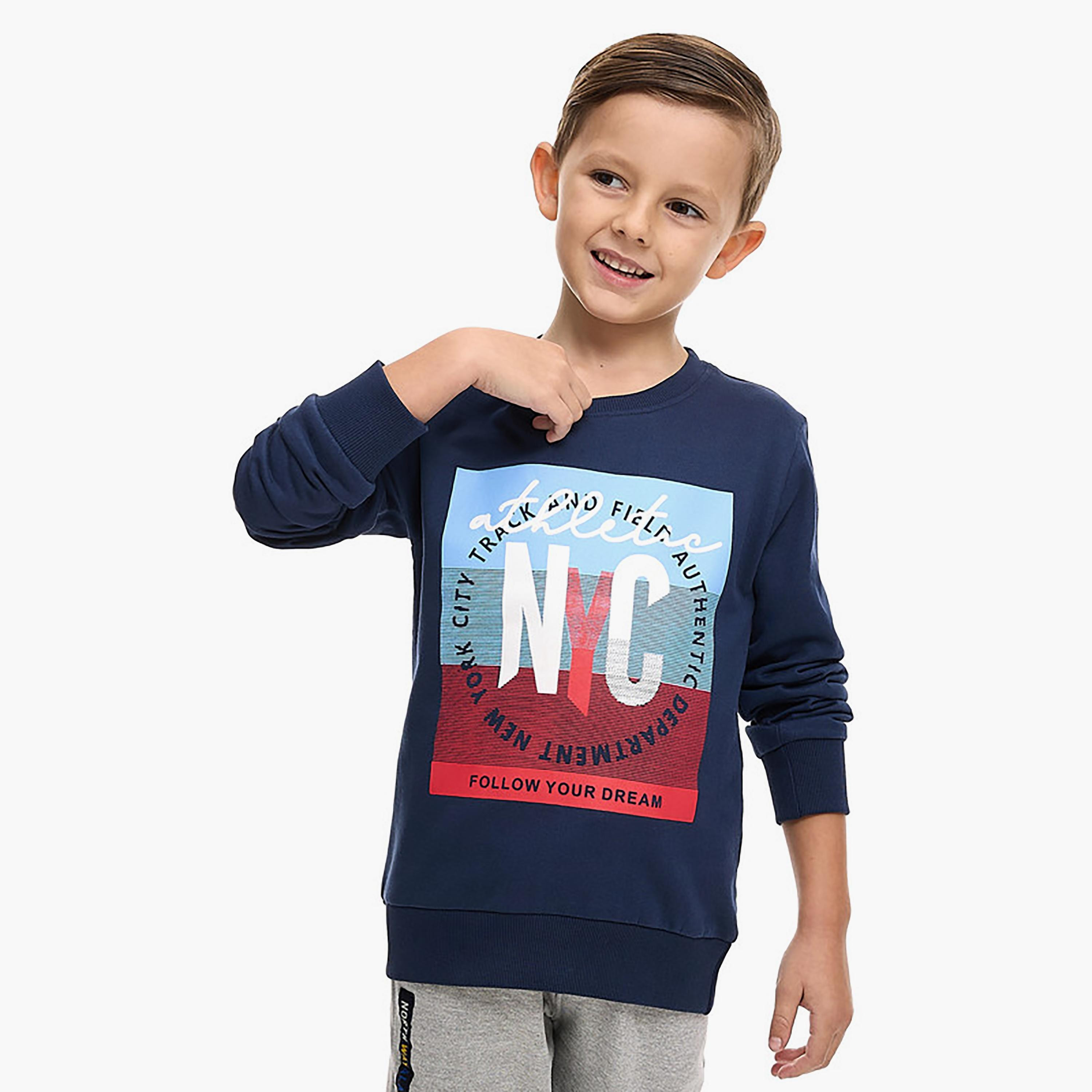 سويت شيرت بأكمام طويلة مطبوع من فيكتور اند جين-boys-clothing-sweatshirts-image-6