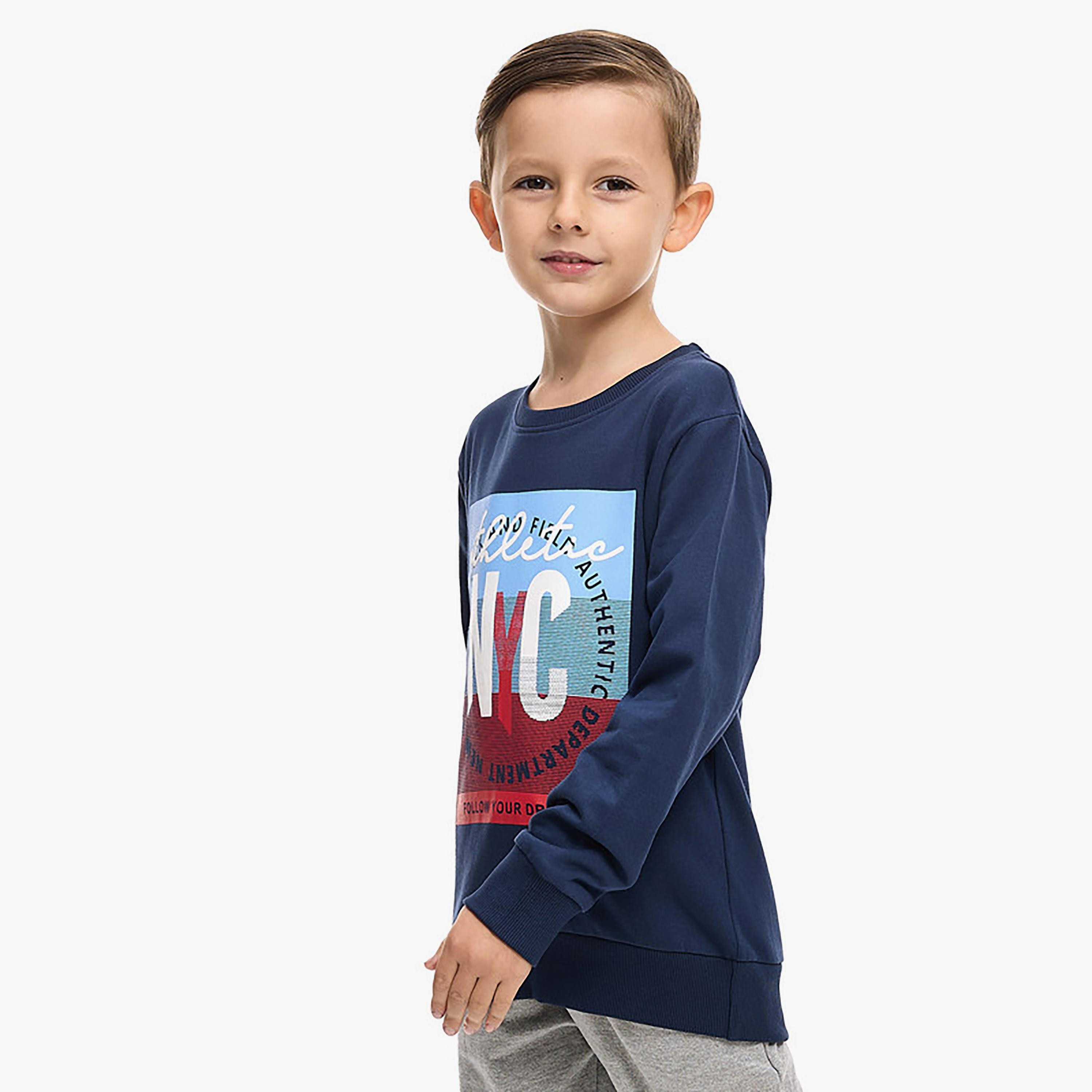 سويت شيرت بأكمام طويلة مطبوع من فيكتور اند جين-boys-clothing-sweatshirts-image-5