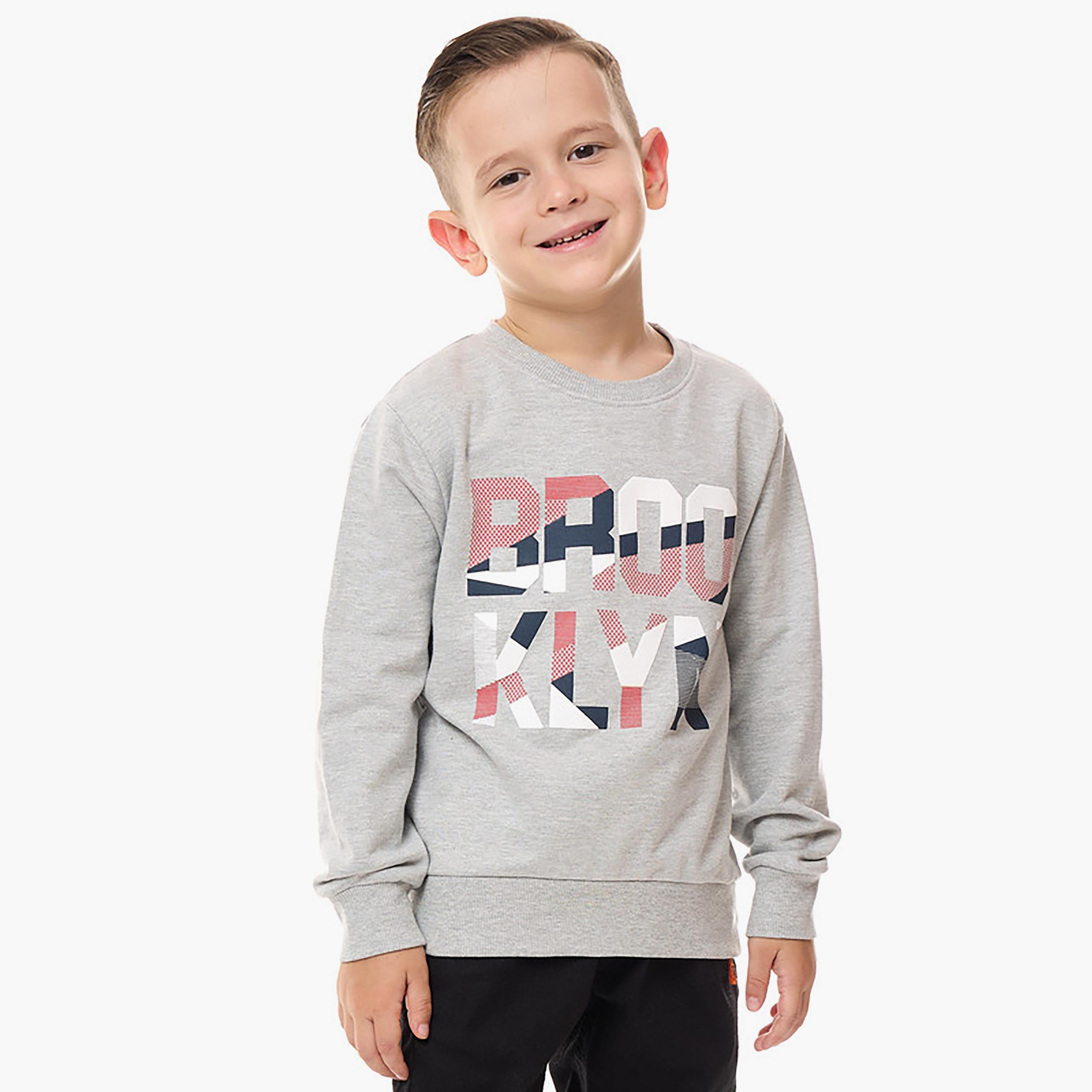 سويت شيرت بأكمام طويلة مطبوع من فيكتور اند جين-boys-clothing-sweatshirts-image-1
