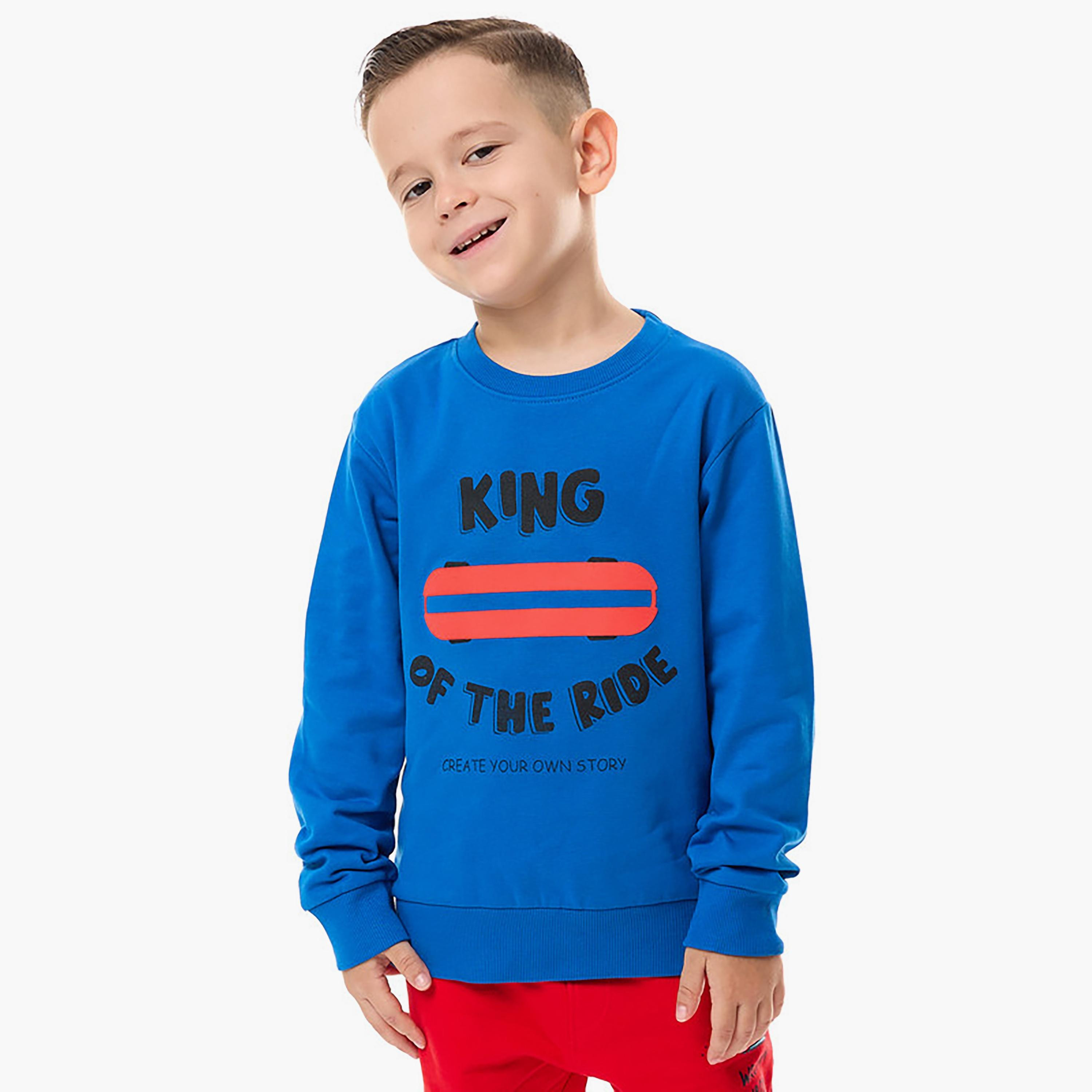 سويت شيرت بأكمام طويلة مطبوع من فيكتور اند جين-boys-clothing-sweatshirts-image-6