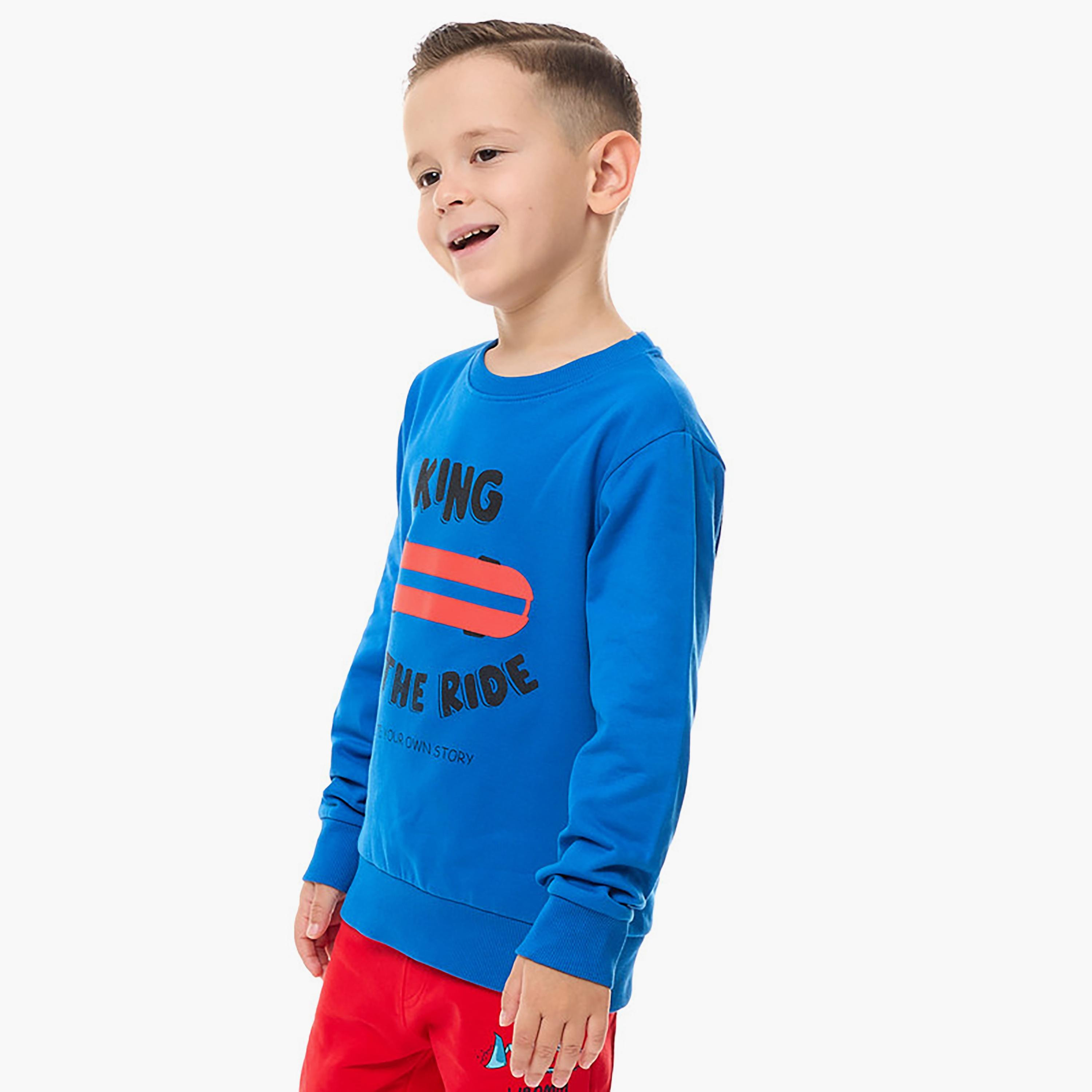 سويت شيرت بأكمام طويلة مطبوع من فيكتور اند جين-boys-clothing-sweatshirts-image-5
