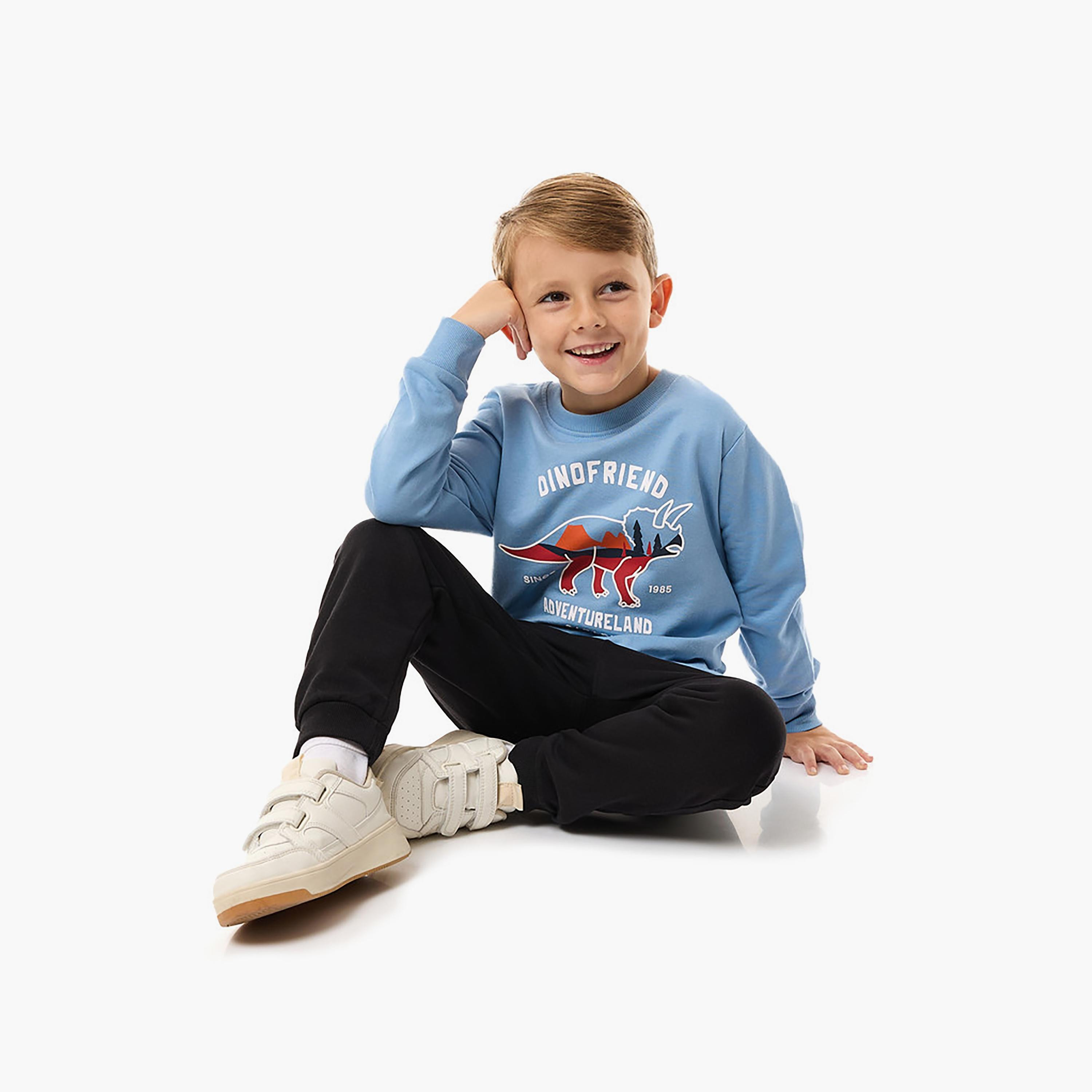 سويت شيرت بأكمام طويلة مطبوع من فيكتور اند جين-boys-clothing-sweatshirts-image-3