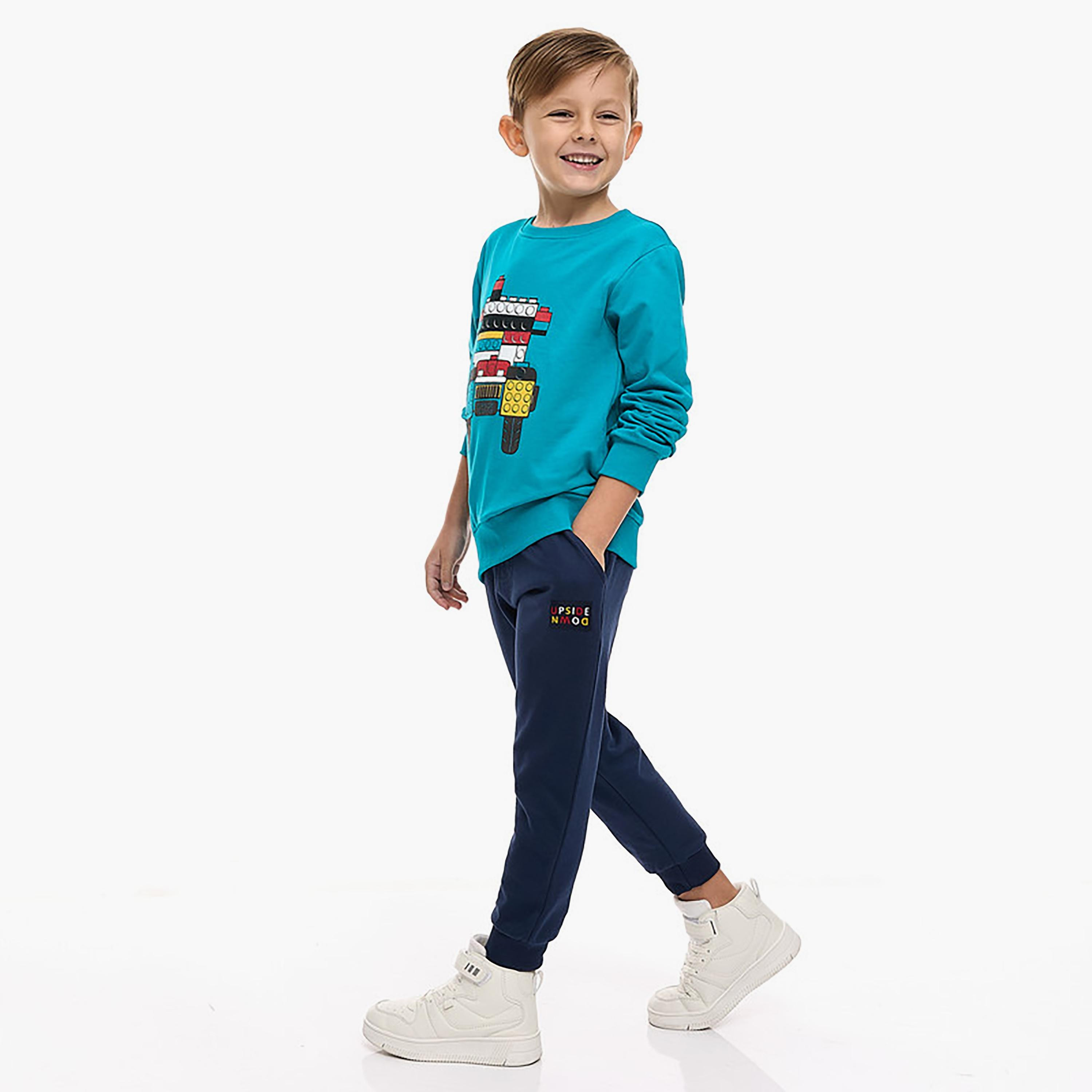 Victor and Jane 2-Piece Printed Long Sleeves T-Shirt with Joggers-baby-boys-clothing-winterwear-setsandcoords-image-2