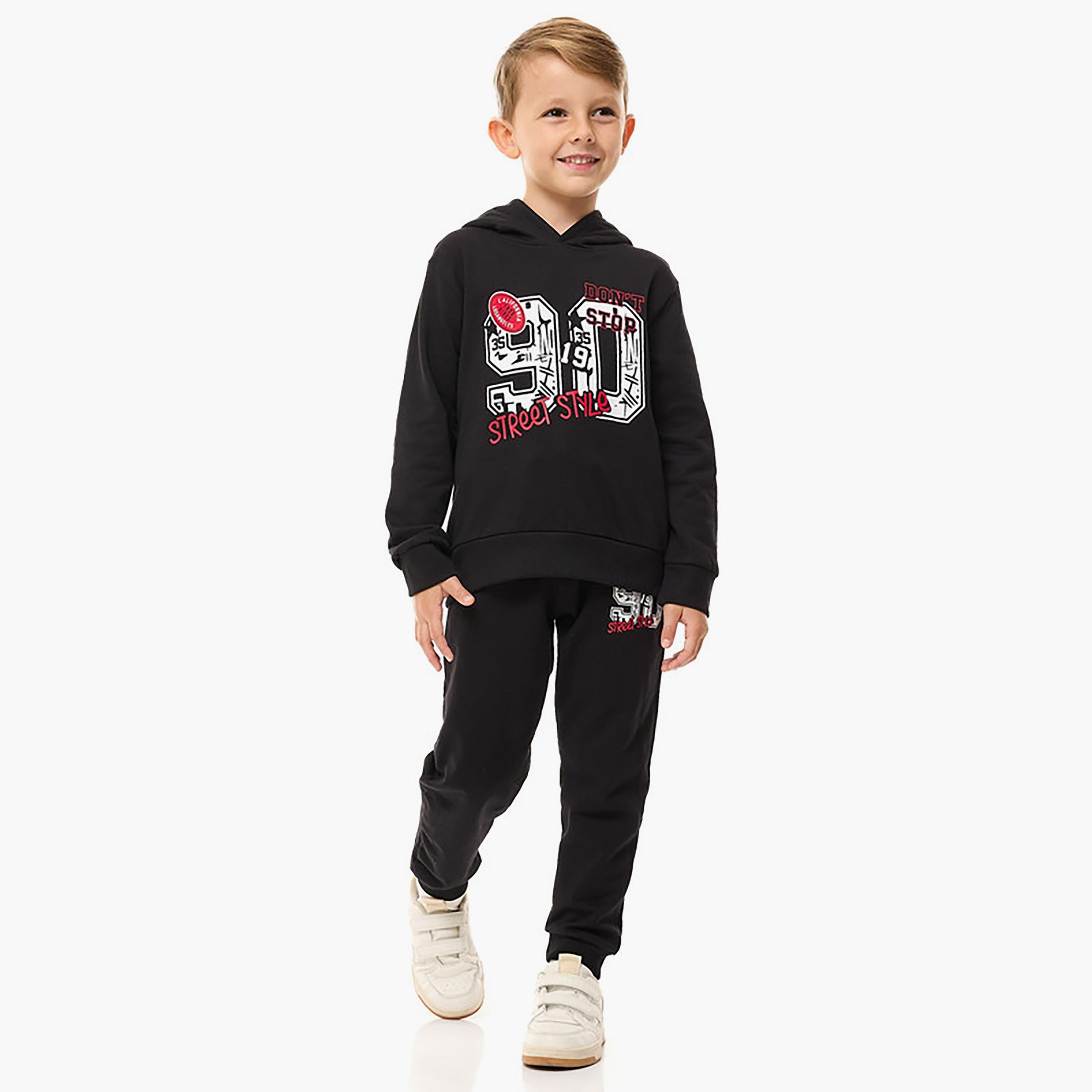 Victor and Jane 2-Piece Printed Long Sleeves Hoodie with Joggers-boys-clothing-setsandcoords-image-1