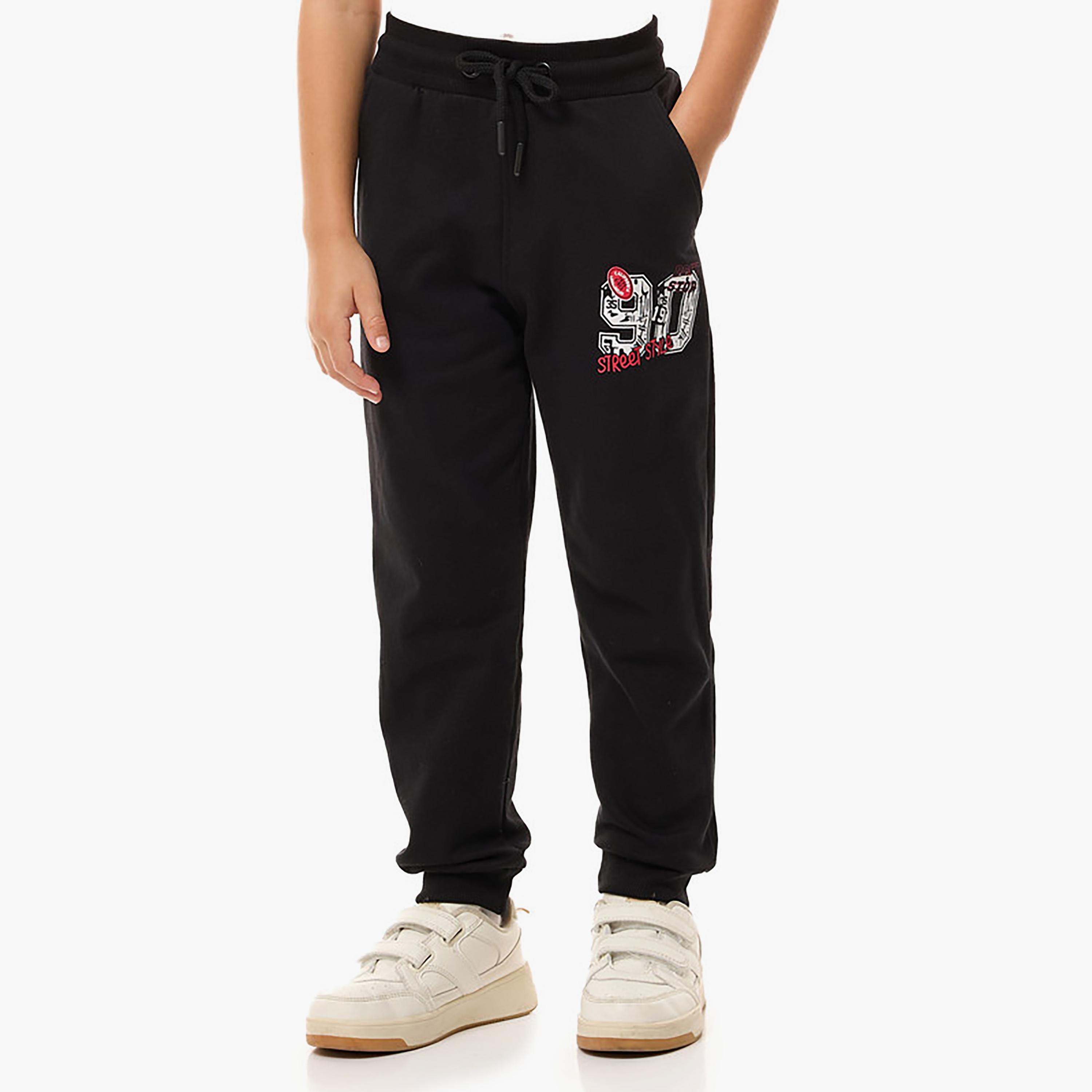 هودي بأكمام طويلة مطبوع مع بنطلون ركض قطعتين من فيكتور اند جين-boys-clothing-setsandcoords-image-5