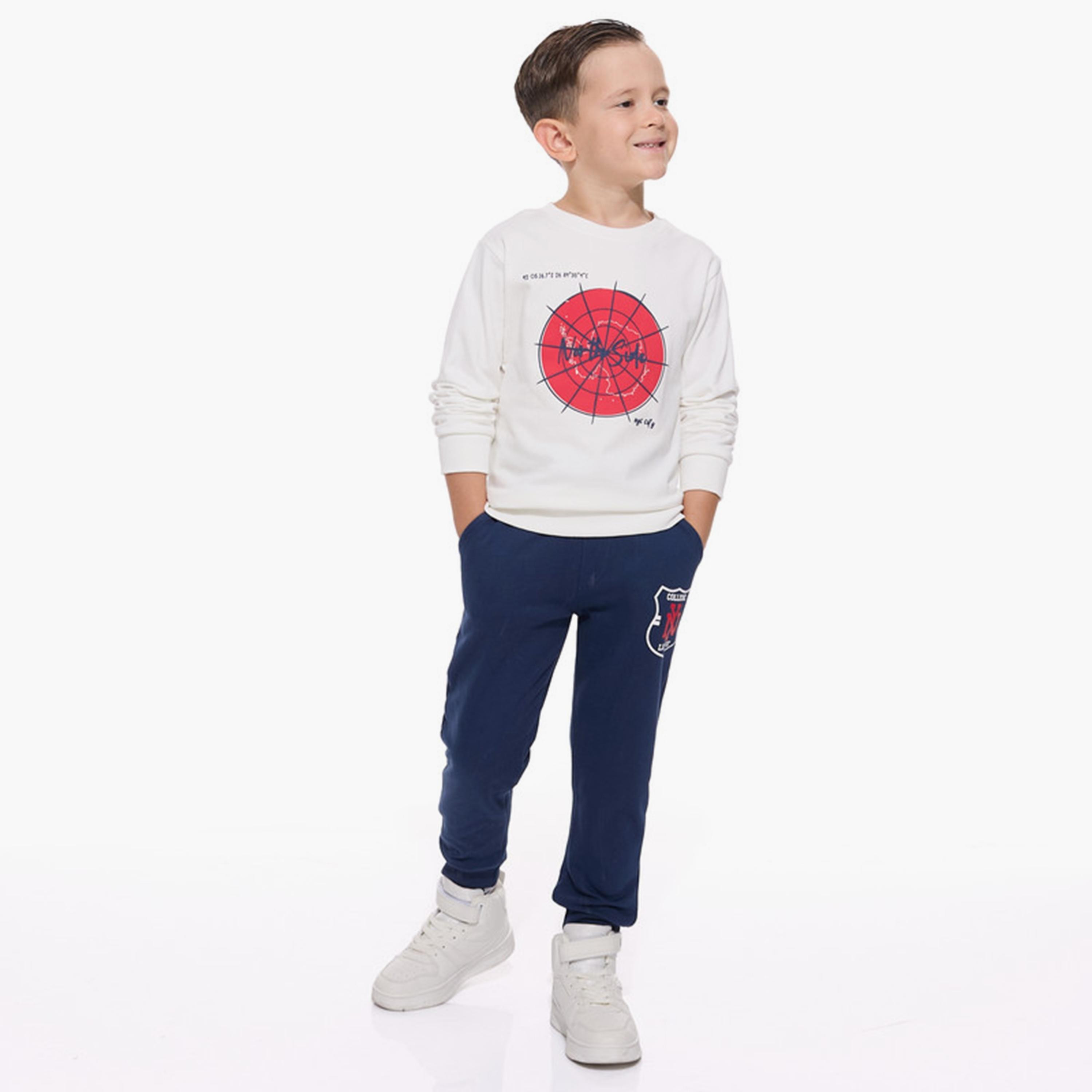 Victor and Jane 2-Piece Printed Long Sleeves Sweatshirt with Joggers-baby-boys-clothing-winterwear-setsandcoords-image-2