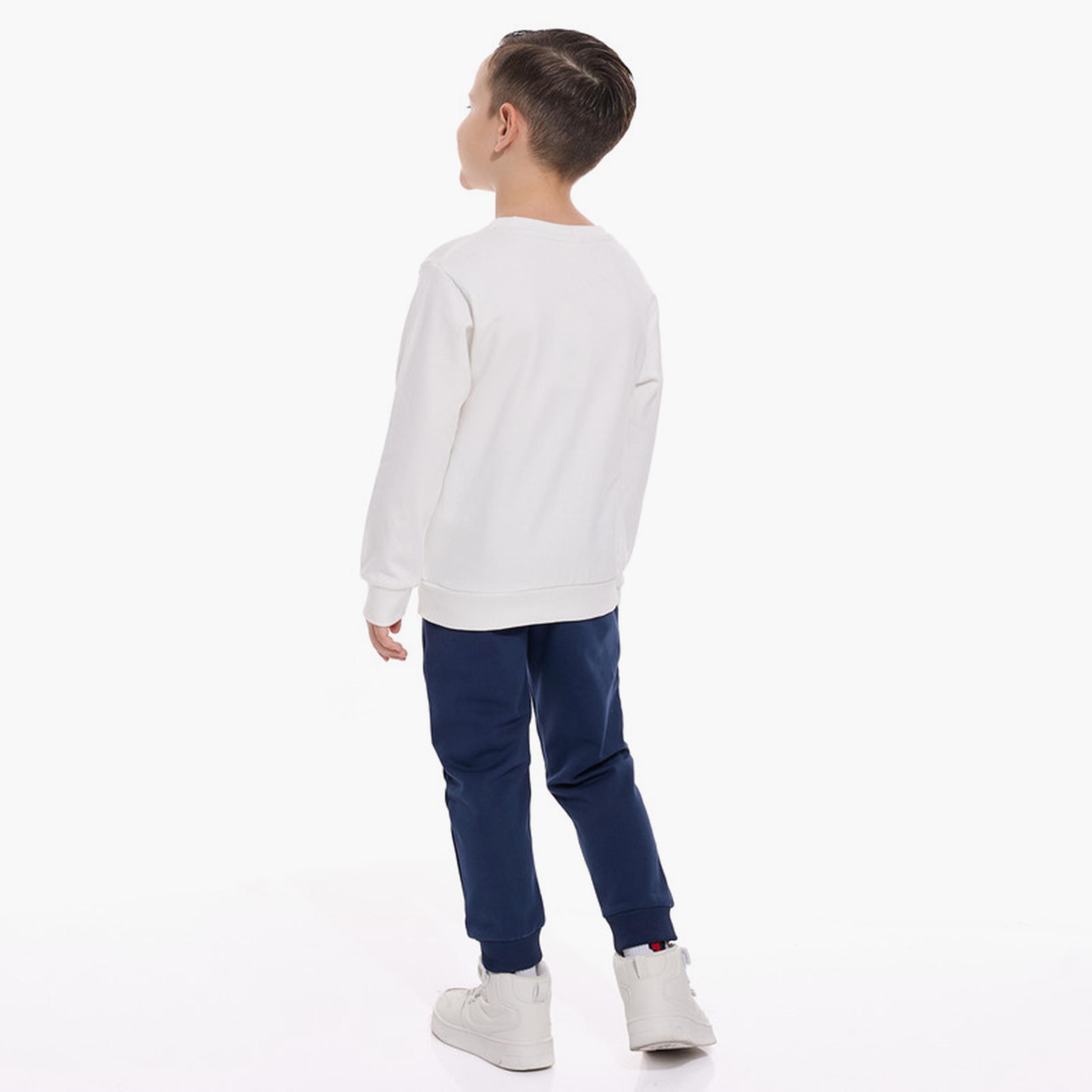 سويت شيرت مطبوع بأكمام طويلة مع بنطال ركض قطعتين من فيكتور اندجين-baby-boys-clothing-winterwear-setsandcoords-image-3