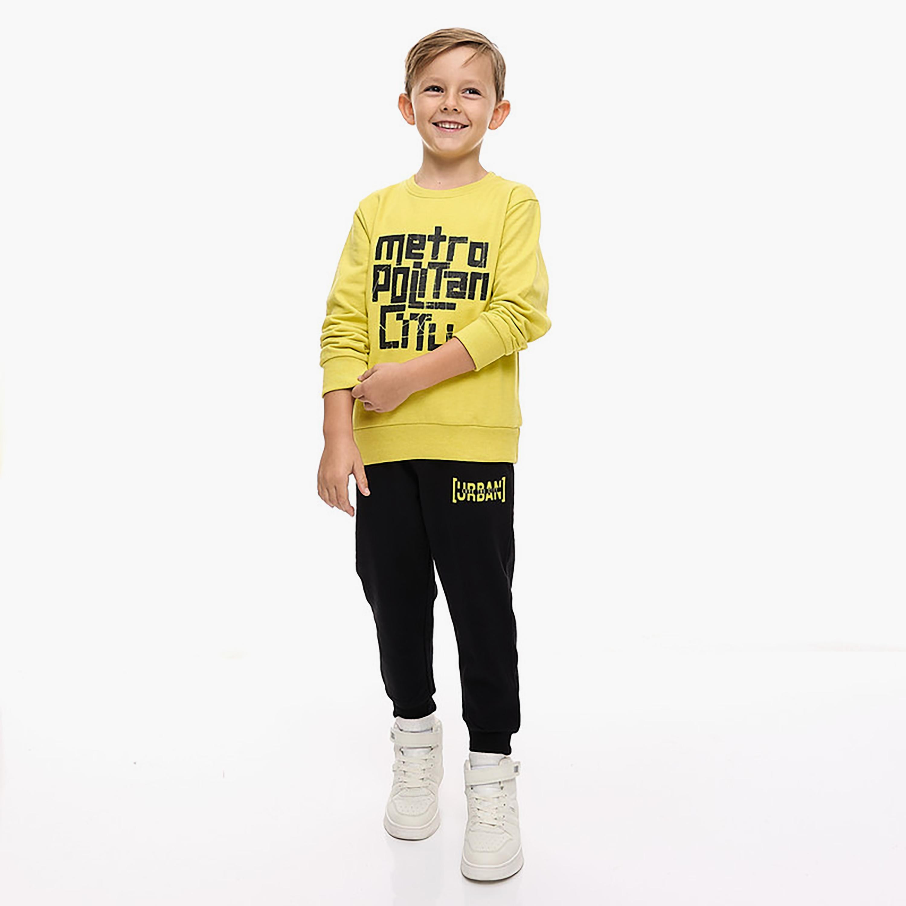 Victor and Jane 2-Piece Printed Long Sleeves Sweatshirt with Joggers-baby-boys-clothing-winterwear-setsandcoords-image-1