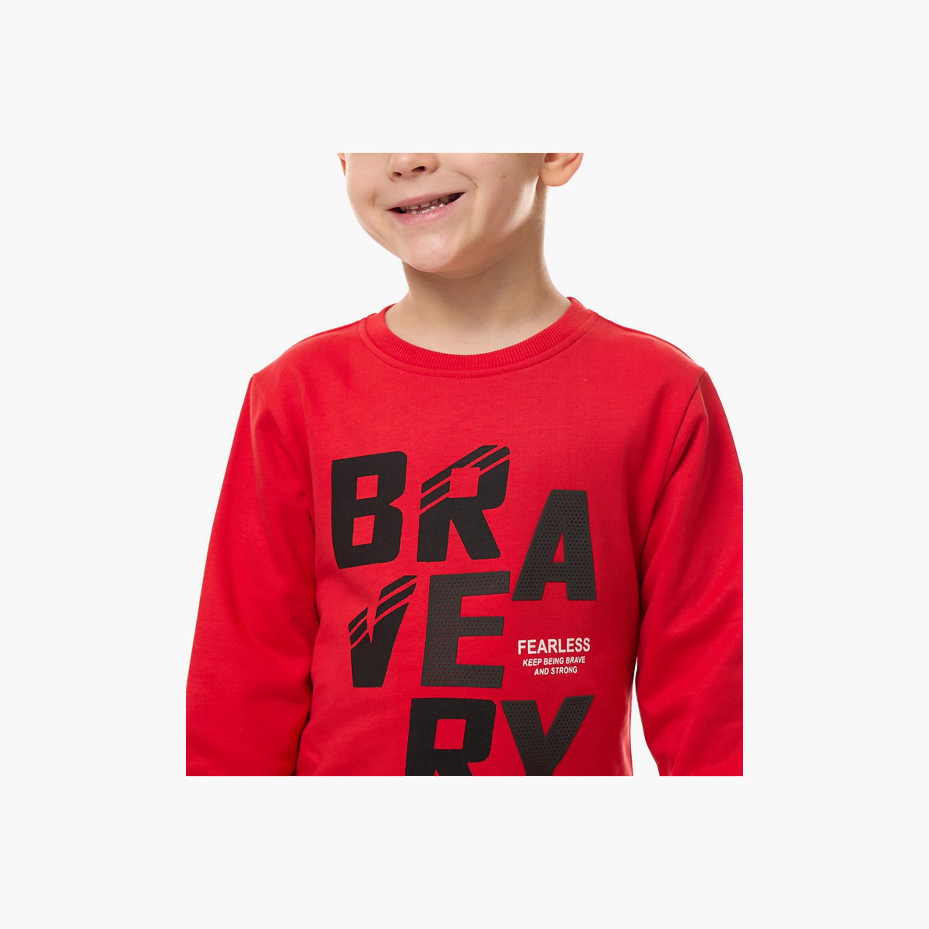 سويت شيرت بأكمام طويلة مطبوع  مع بنطال ركض قطعتين من فيكتور اند جين-baby-boys-clothing-winterwear-setsandcoords-image-4