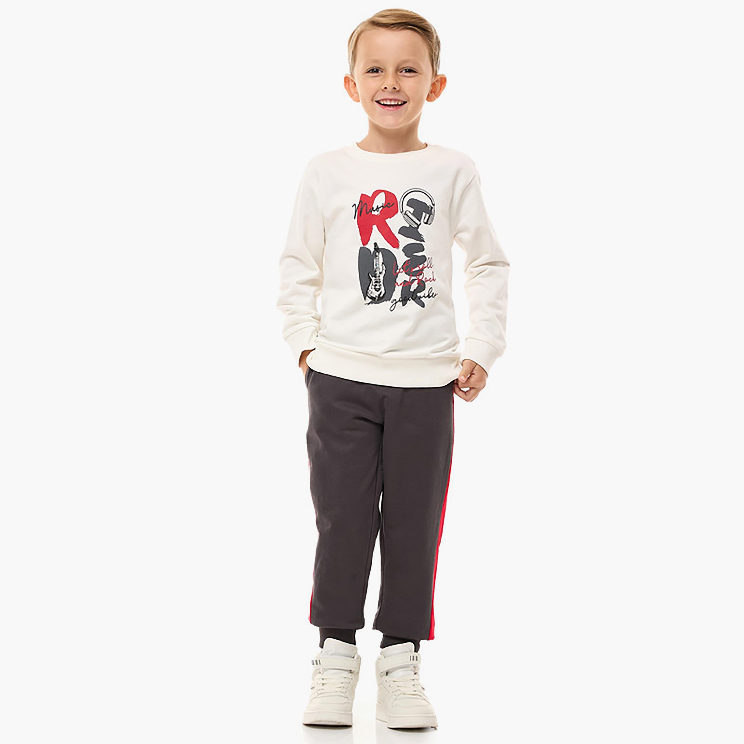 Victor and Jane 2-Piece Printed Long Sleeves Sweatshirt with Joggers-baby-boys-clothing-winterwear-setsandcoords-image-1