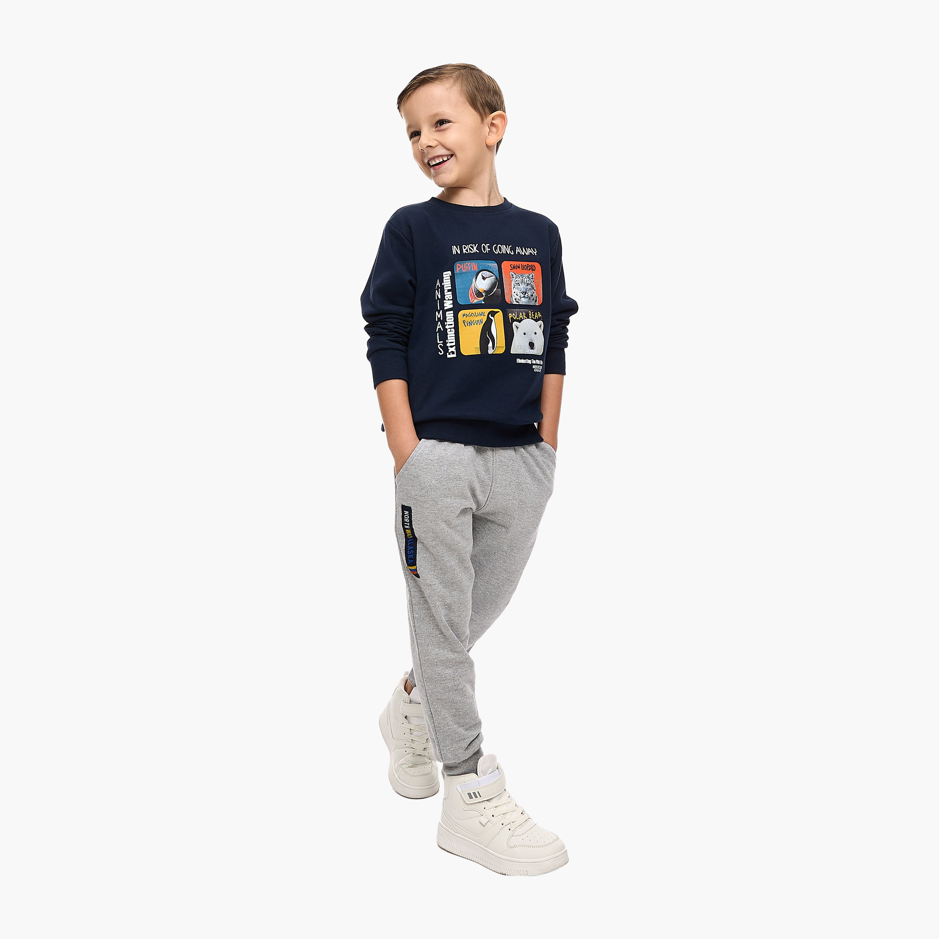 طقم سويت شيرت وبنطال مطبوع من فيكتور آند جين - متعدد الألوان-boys-clothing-setsandcoords-image-2