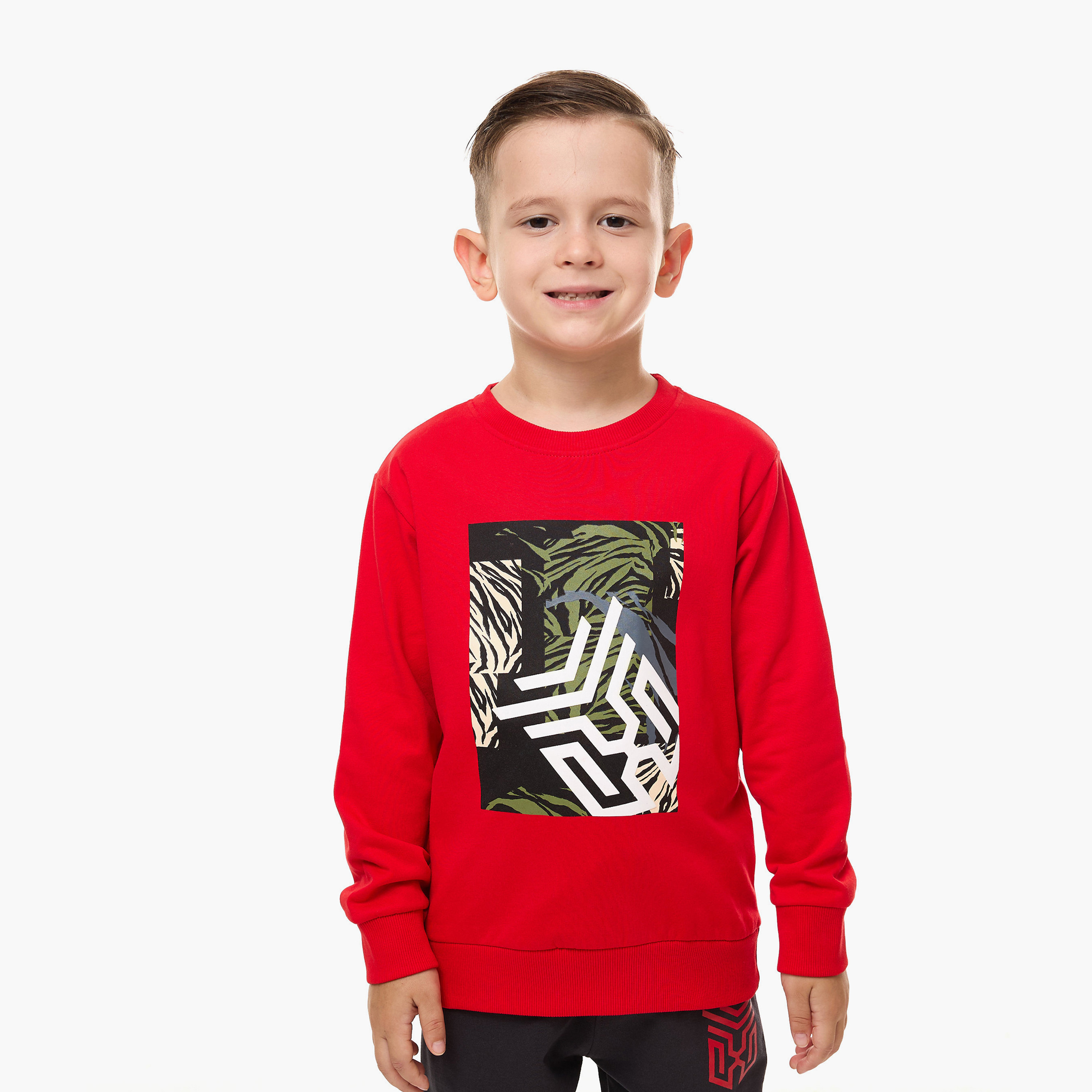 طقم سويت شيرت وبنطال مطبوع من فيكتور آند جين - متعدد الألوان-boys-clothing-setsandcoords-image-4