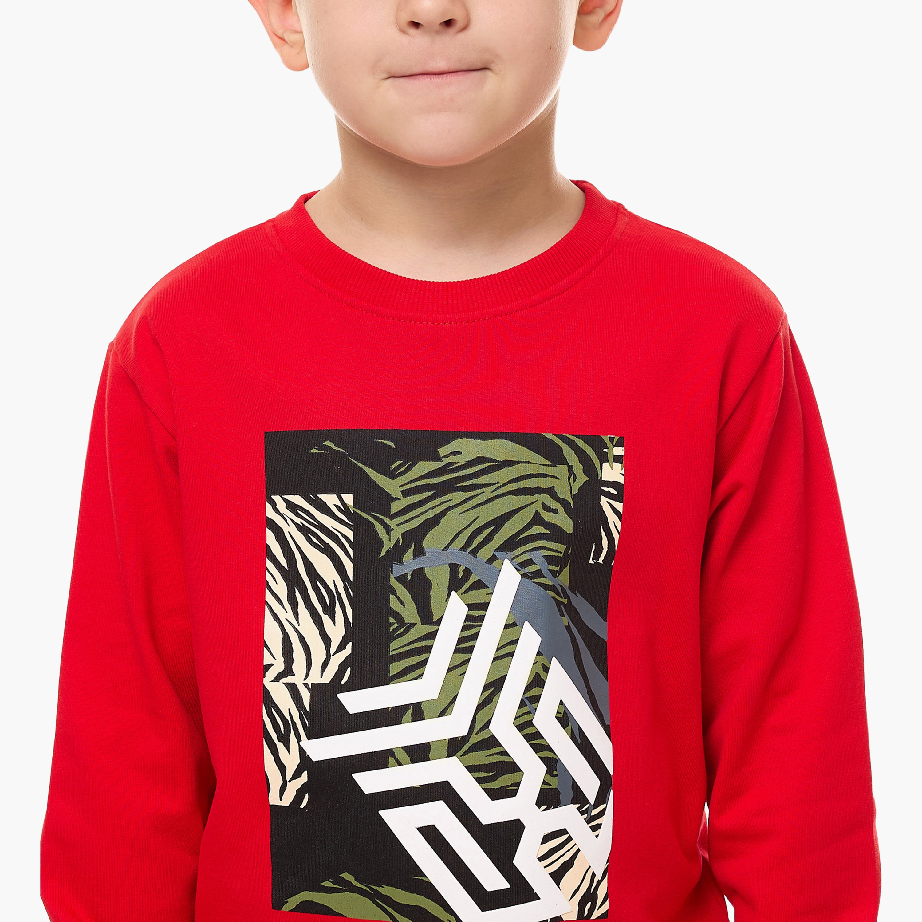طقم سويت شيرت وبنطال مطبوع من فيكتور آند جين - متعدد الألوان-boys-clothing-setsandcoords-image-5