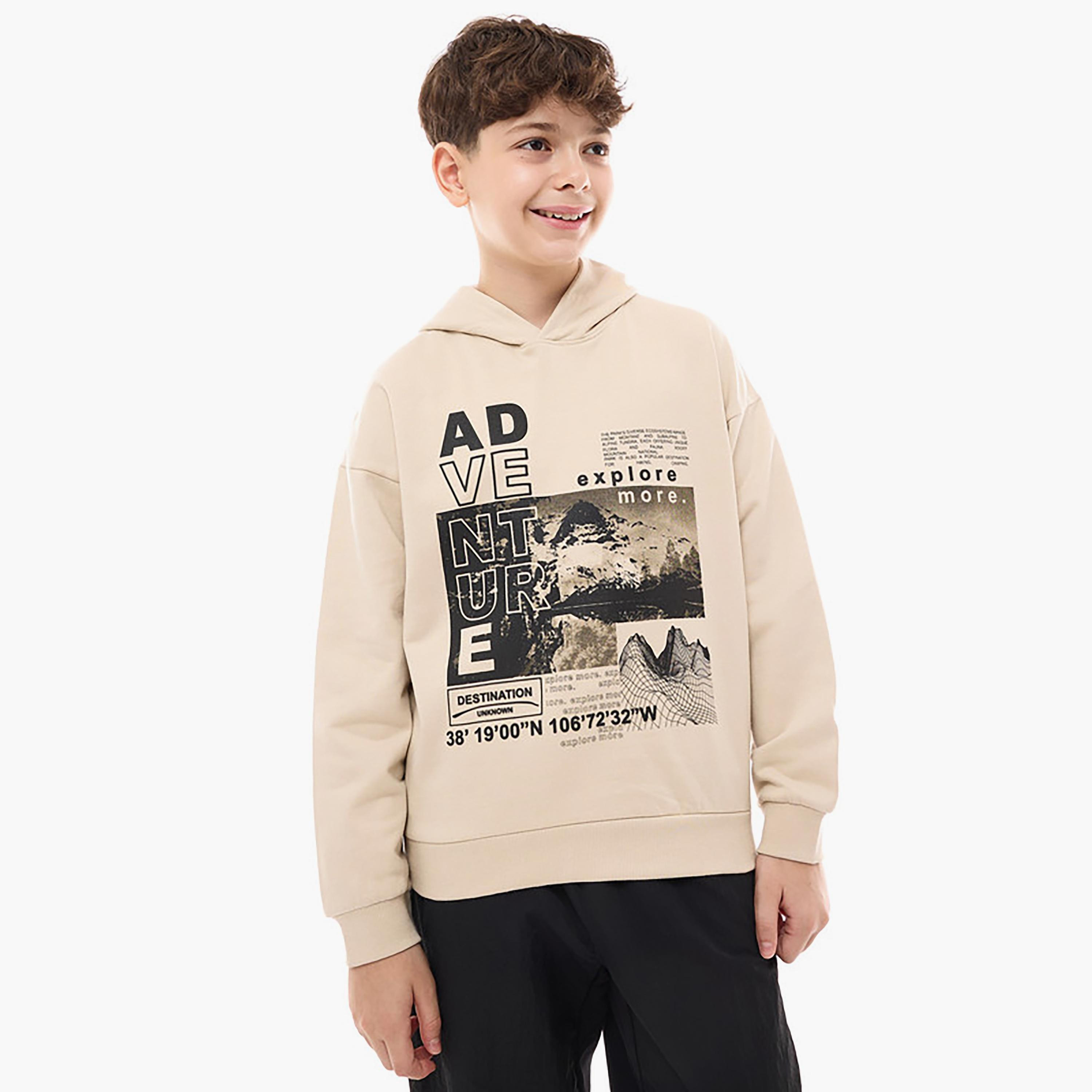 Victor and Jane Printed Long Sleeves Hoodie-boys-clothing-sweatshirts-image-1