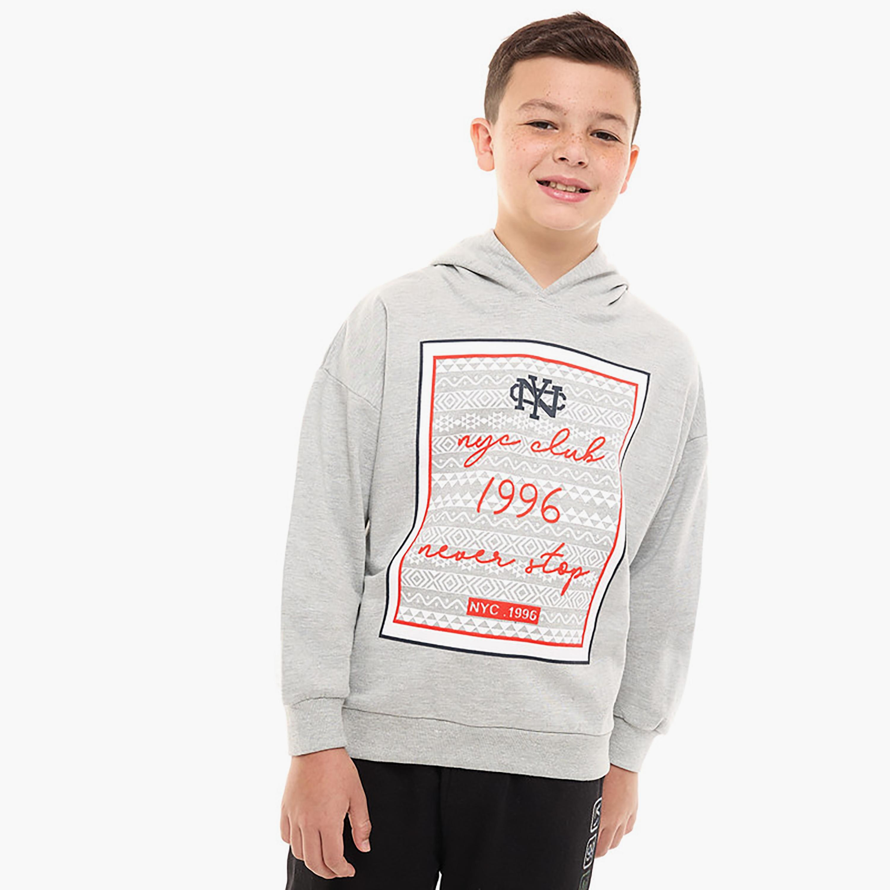 هودي بأكمام طويلة مطبوع من فيكتور اند جين-boys-clothing-sweatshirts-image-1