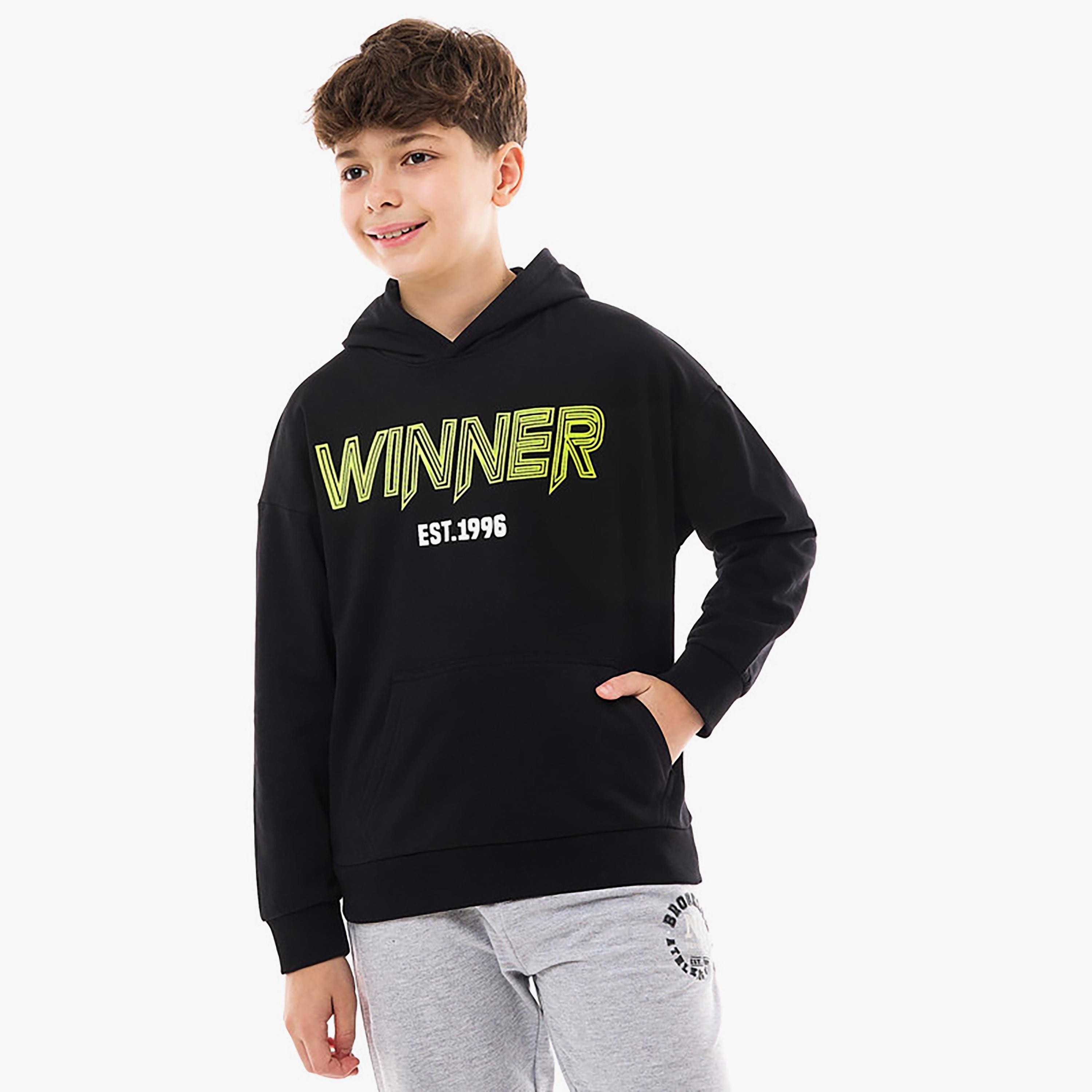 هودي بأكمام طويلة مطبوع من فيكتور اند جين-boys-clothing-winterwear-sweatshirts-image-1