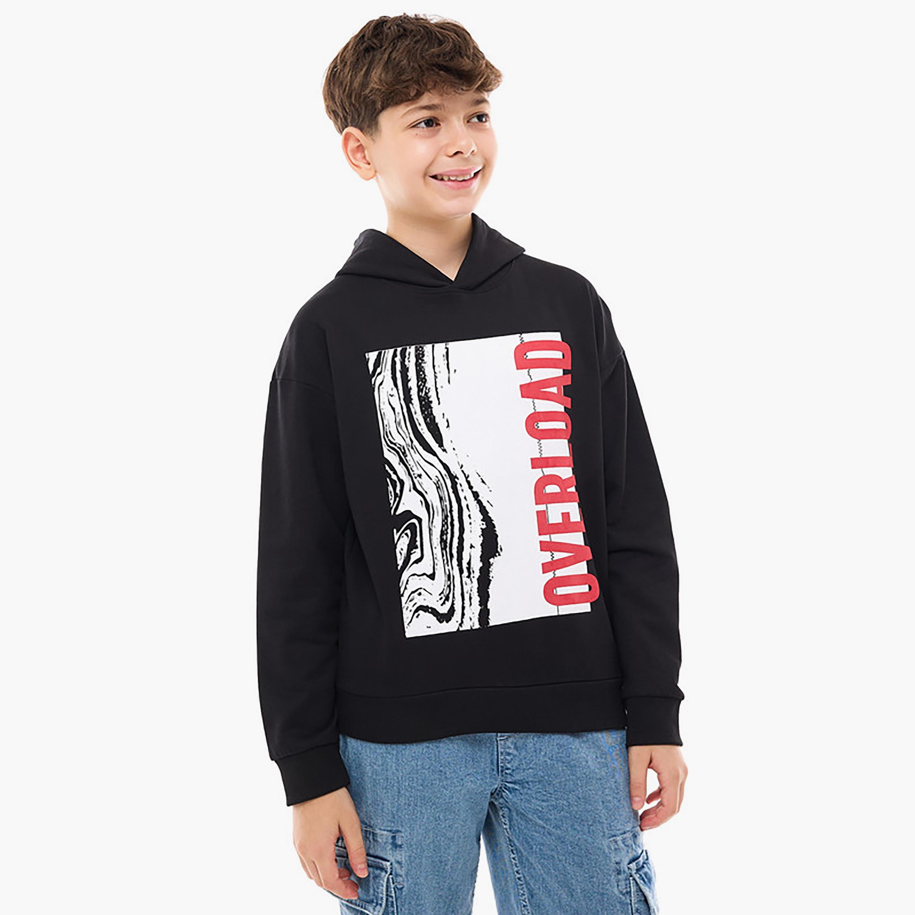 Victor and Jane Printed Long Sleeves Hoodie-boys-clothing-sweatshirts-image-1