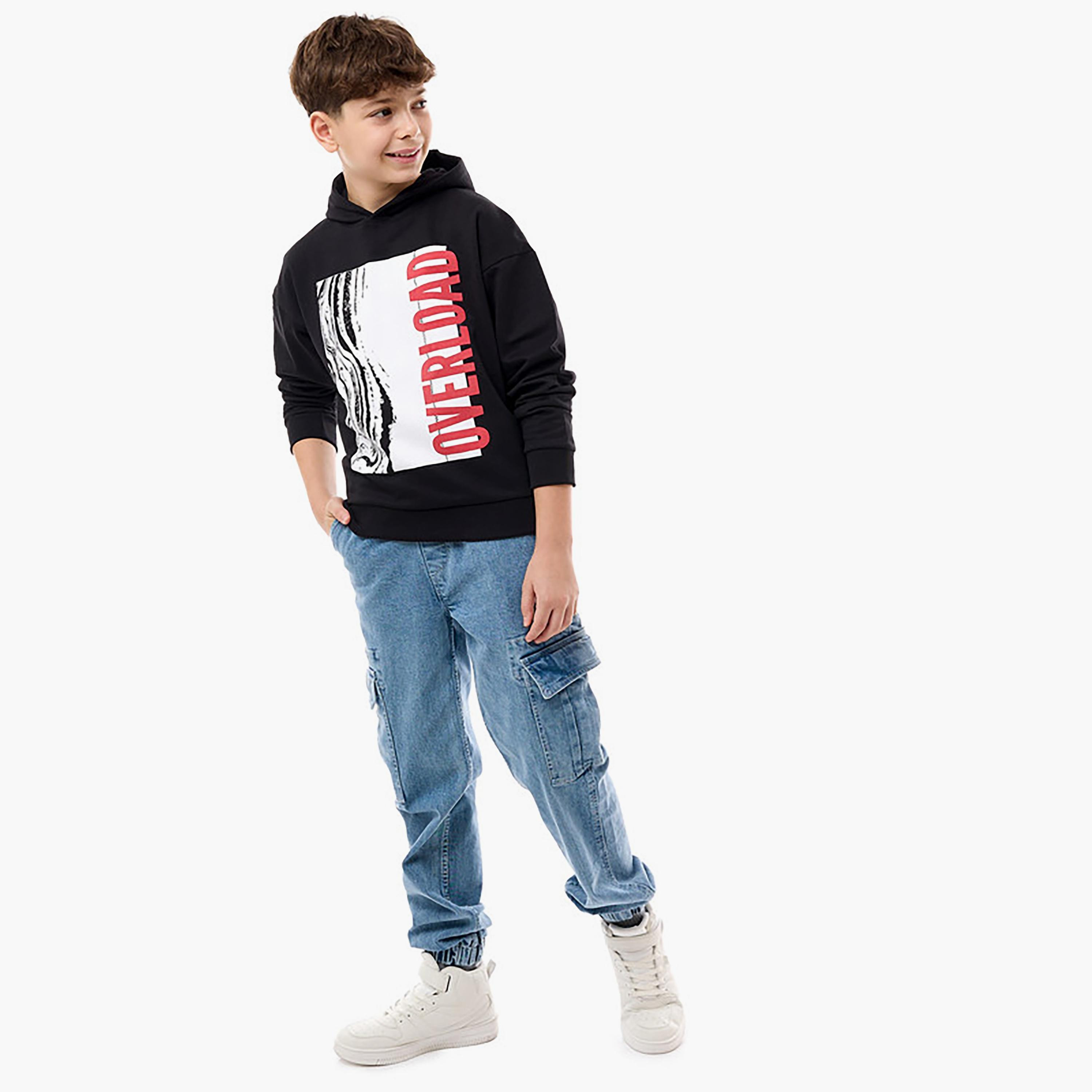 هودي بأكمام طويلة مطبوع من فيكتور اند جين-boys-clothing-sweatshirts-image-4