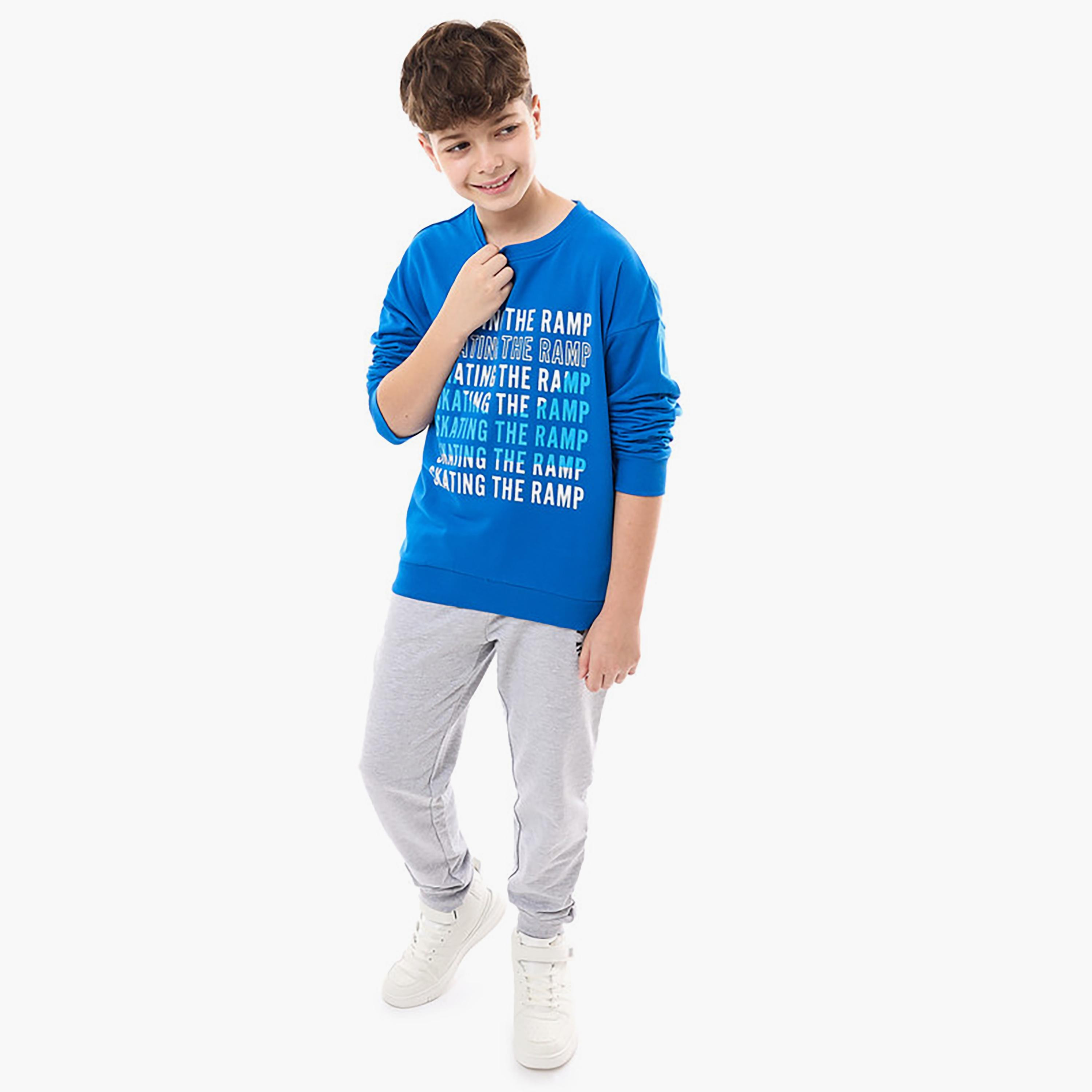 سويت شيرت بأكمام طويلة مطبوع من فيكتور اند جين-boys-clothing-winterwear-sweatshirts-image-4