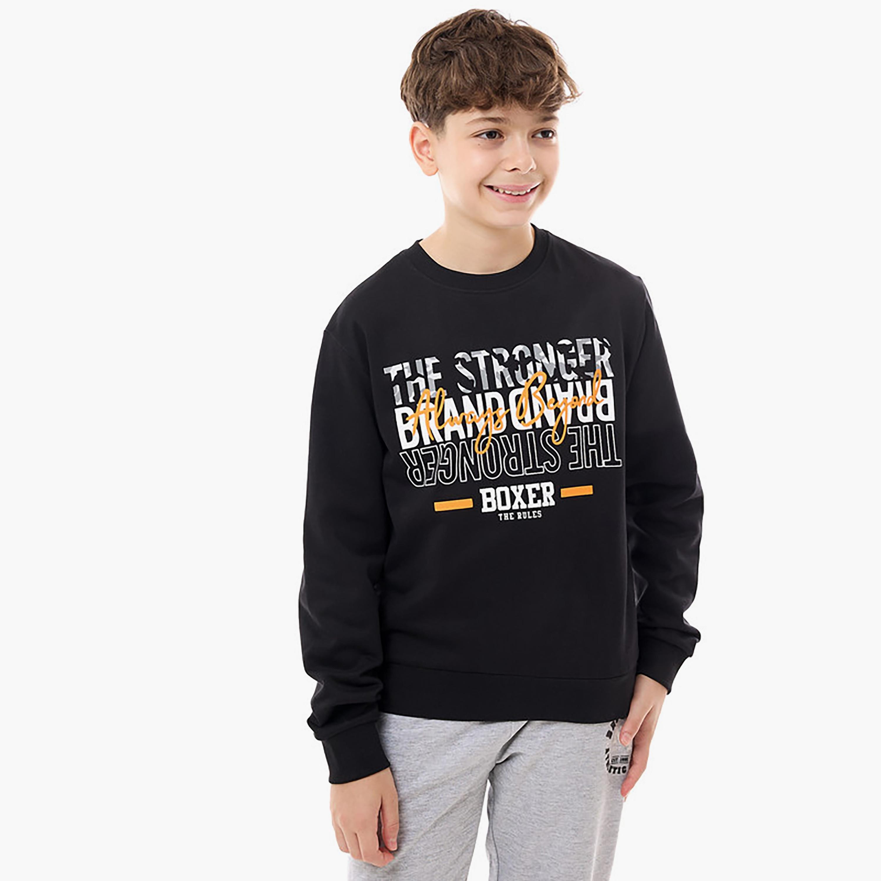 سويت شيرت بأكمام طويلة مطبوع من فيكتور اند جين-boys-clothing-winterwear-sweatshirts-image-1