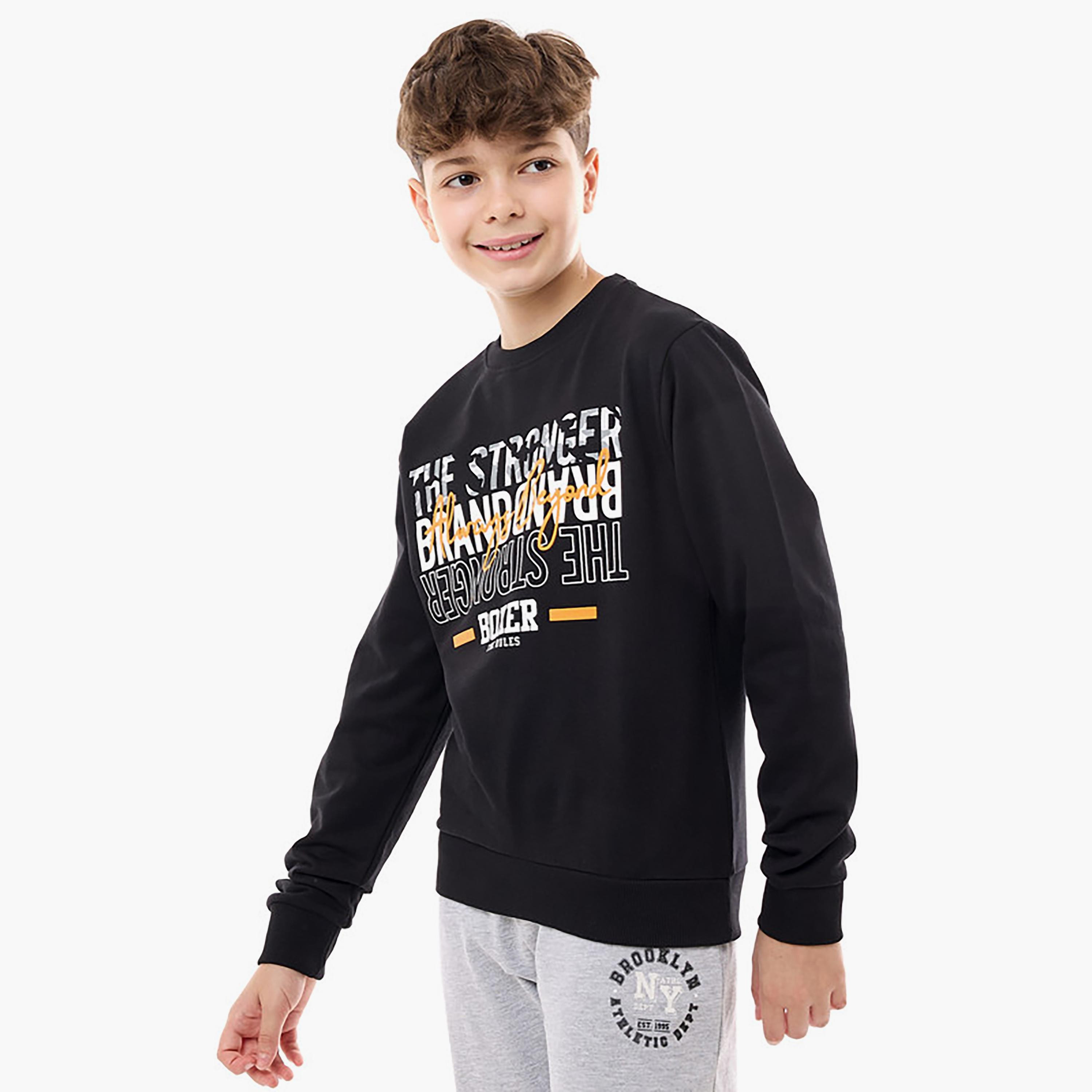 سويت شيرت بأكمام طويلة مطبوع من فيكتور اند جين-boys-clothing-winterwear-sweatshirts-image-2