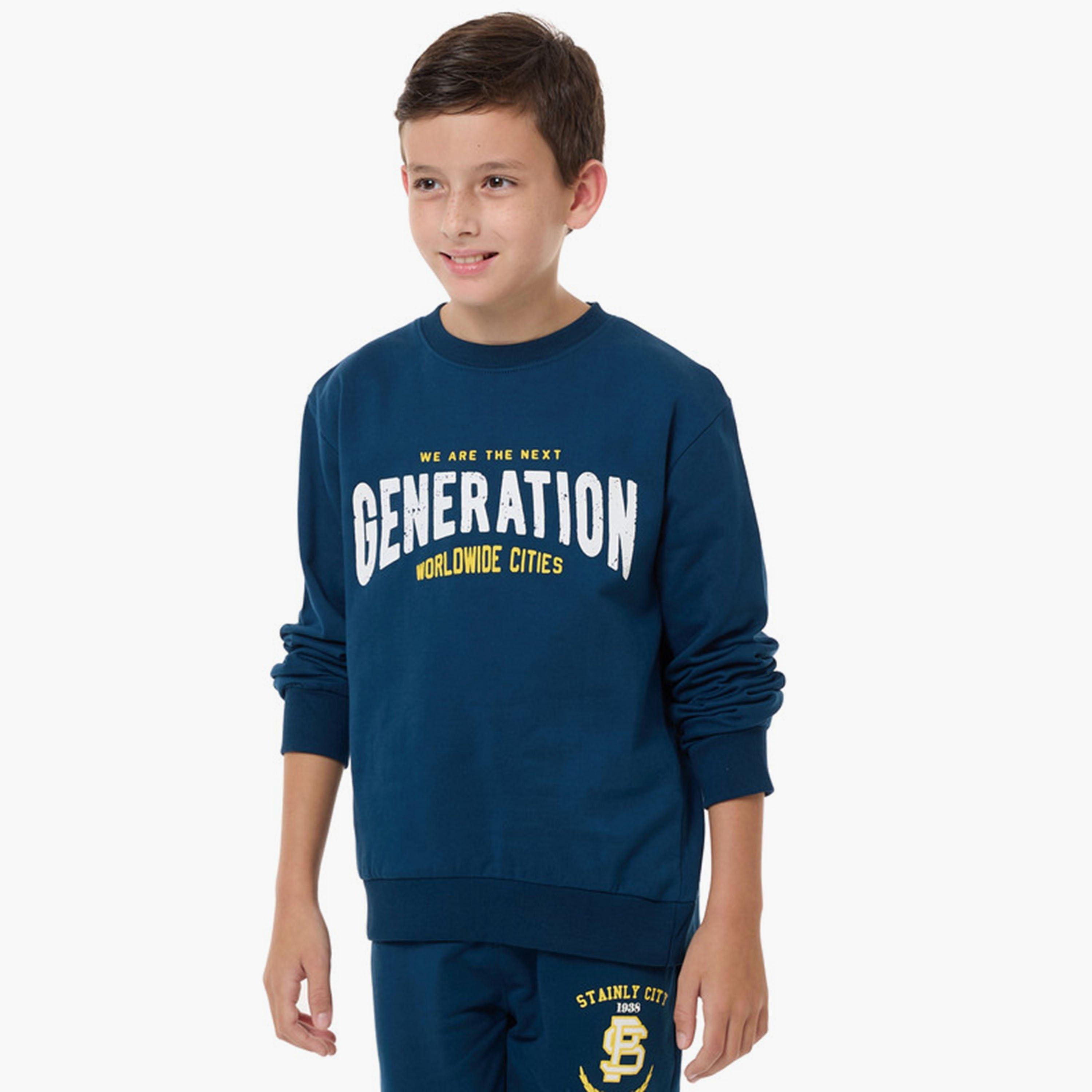 Victor and Jane Printed Long Sleeves Sweatshirt-boys-clothing-sweatshirts-image-1