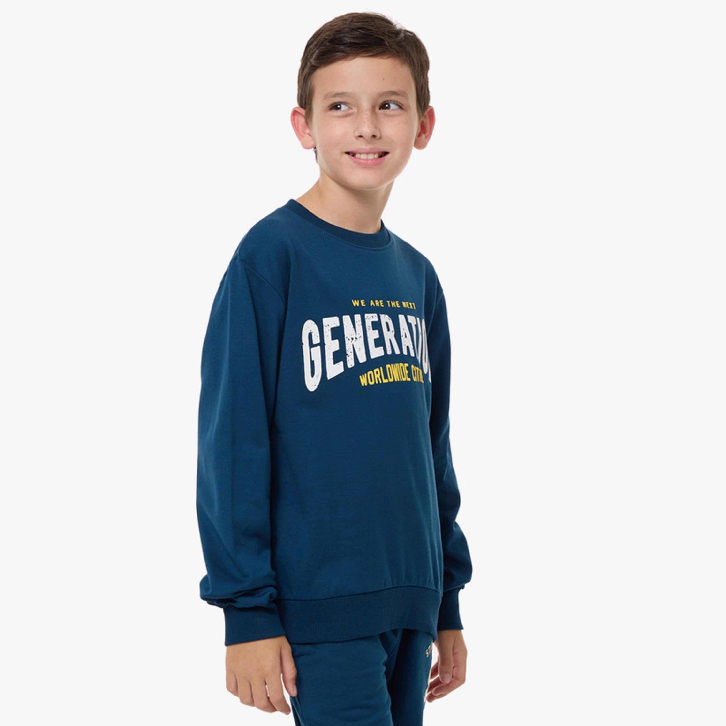 سويت شيرت بأكمام طويلة مطبوع من فيكتور اند جين-boys-clothing-sweatshirts-image-2