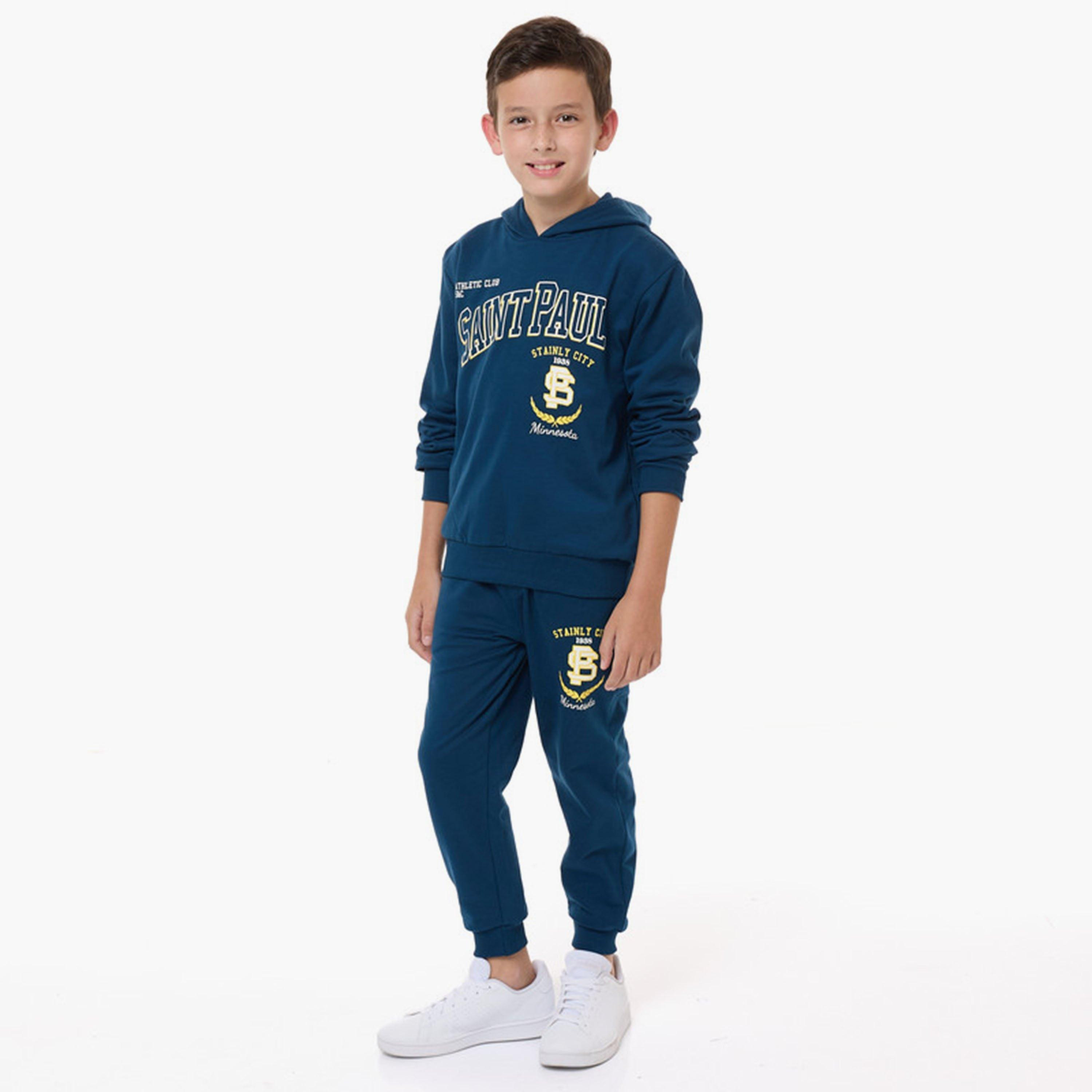 Victor and Jane 2-Piece Printed Long Sleeves Hoodie with Joggers-boys-clothing-setsandcoords-image-2