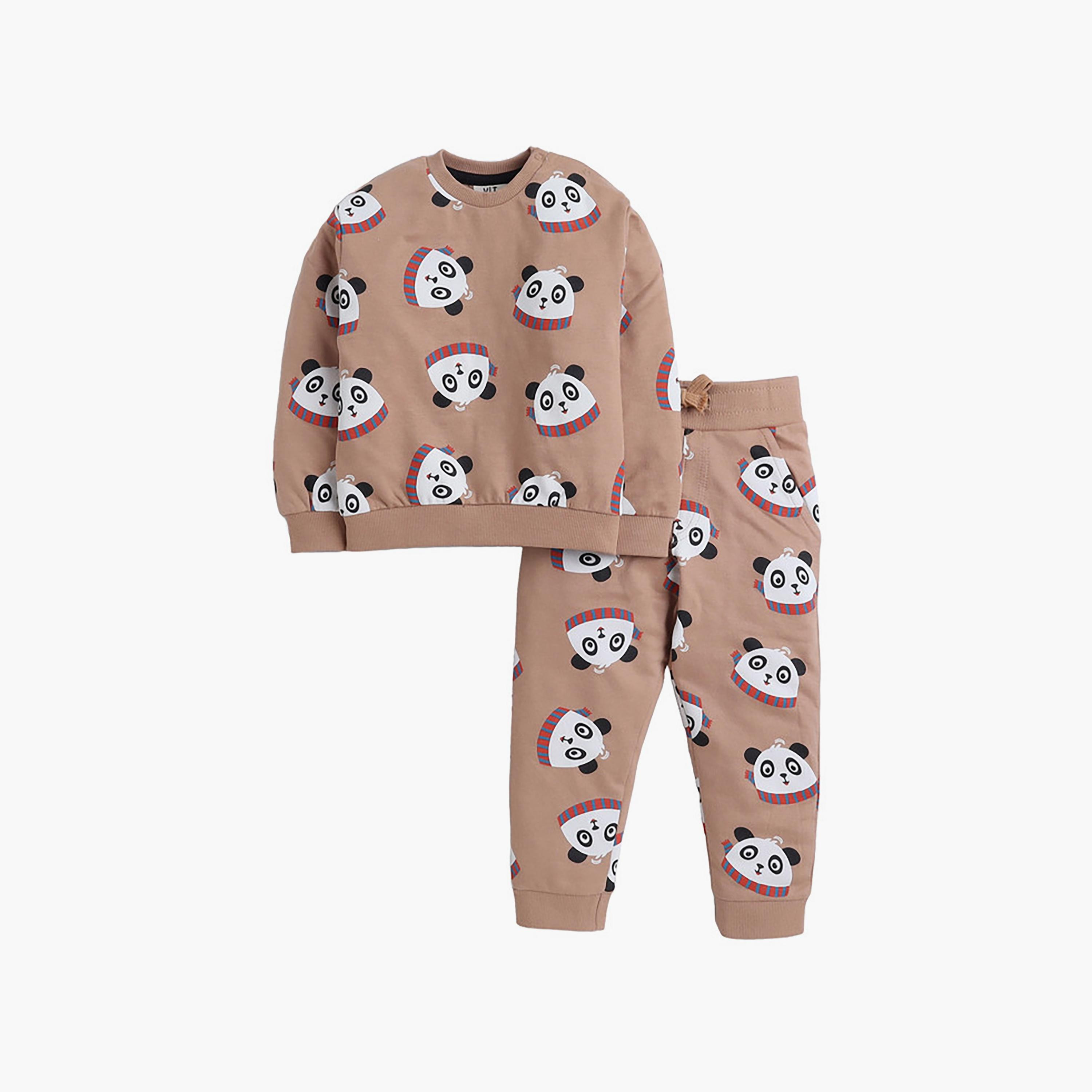 Victor and Jane 2-Piece Printed Long Sleeves Sweatshirt with Joggers-baby-boys-clothing-winterwear-setsandcoords-image-1
