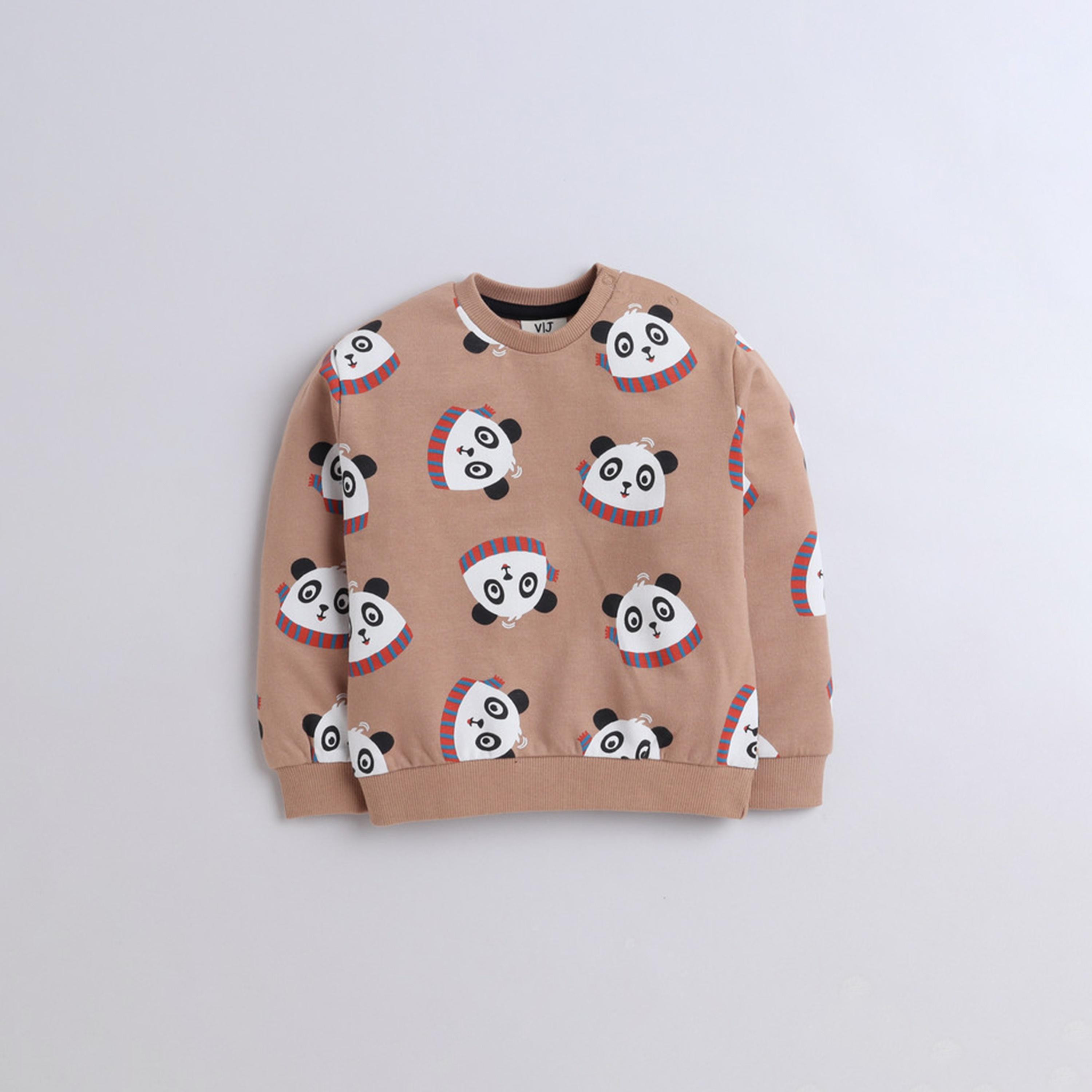 سويت شيرت بأكمام طويلة مطبوع  مع بنطال ركض قطعتين من فيكتور اند جين-baby-boys-clothing-winterwear-setsandcoords-image-3