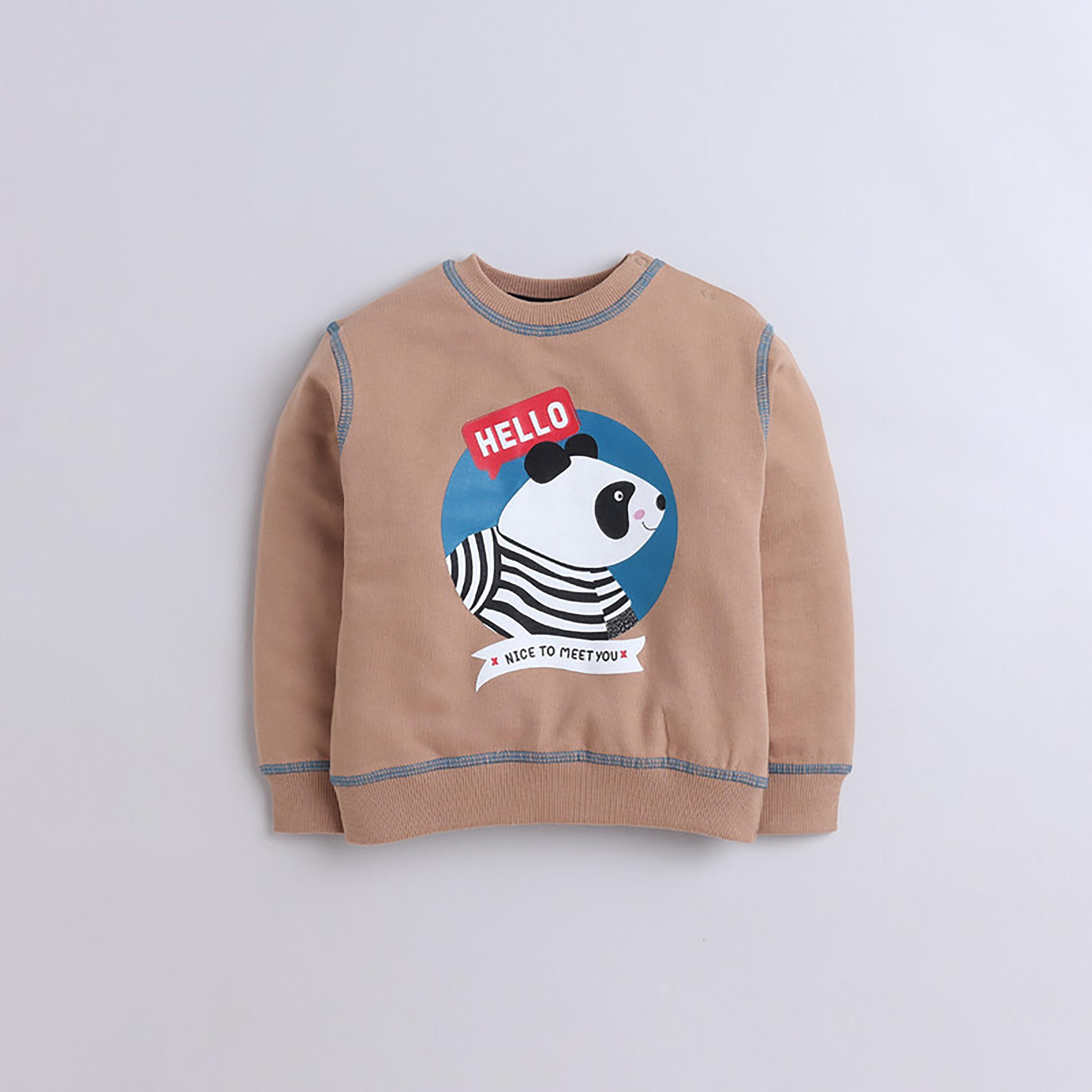 سويت شيرت بأكمام طويلة مطبوع  مع بنطال ركض قطعتين من فيكتور اند جين-baby-boys-clothing-winterwear-setsandcoords-image-3