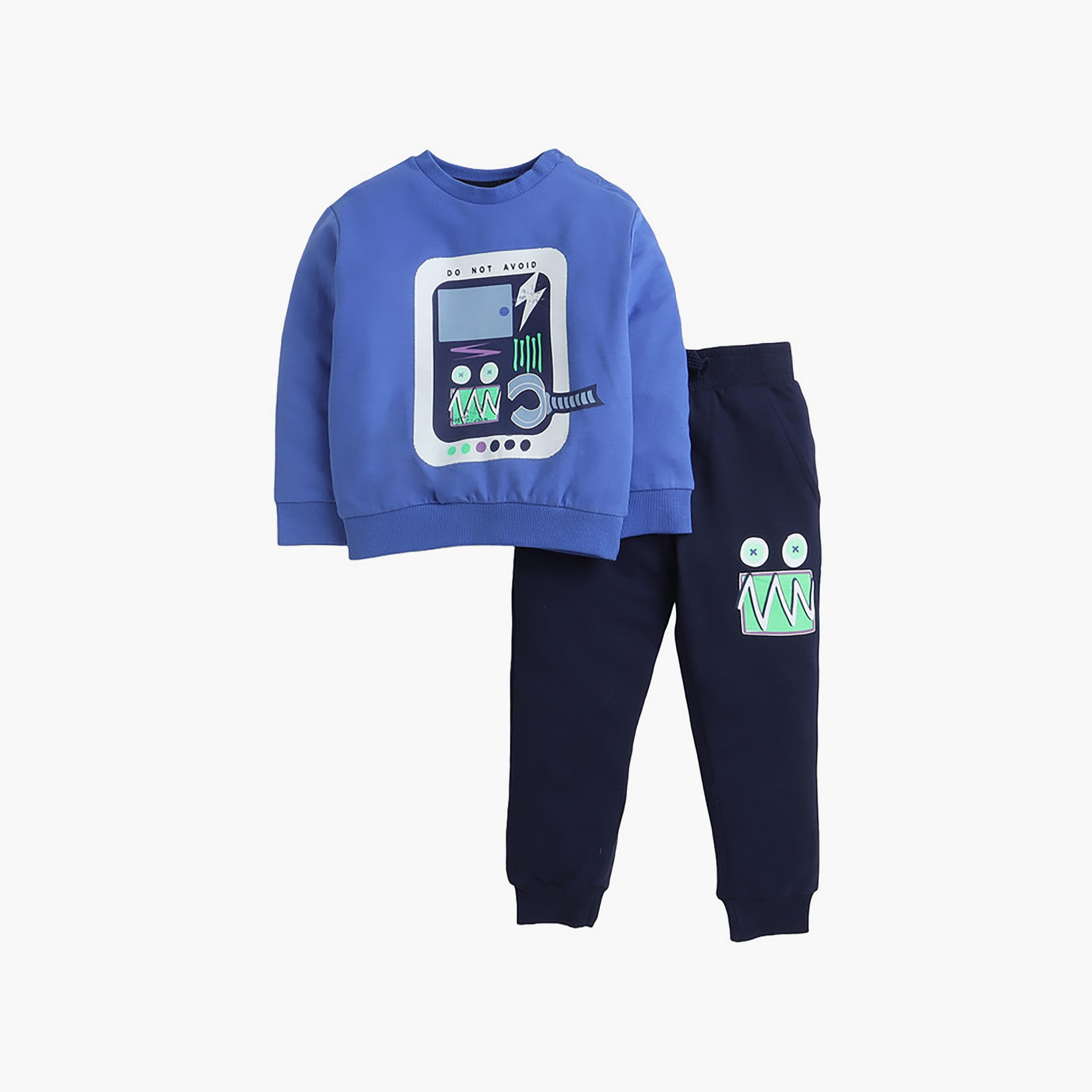 Victor and Jane 2-Piece Printed Long Sleeves Sweatshirt with Joggers-baby-boys-clothing-winterwear-setsandcoords-image-1
