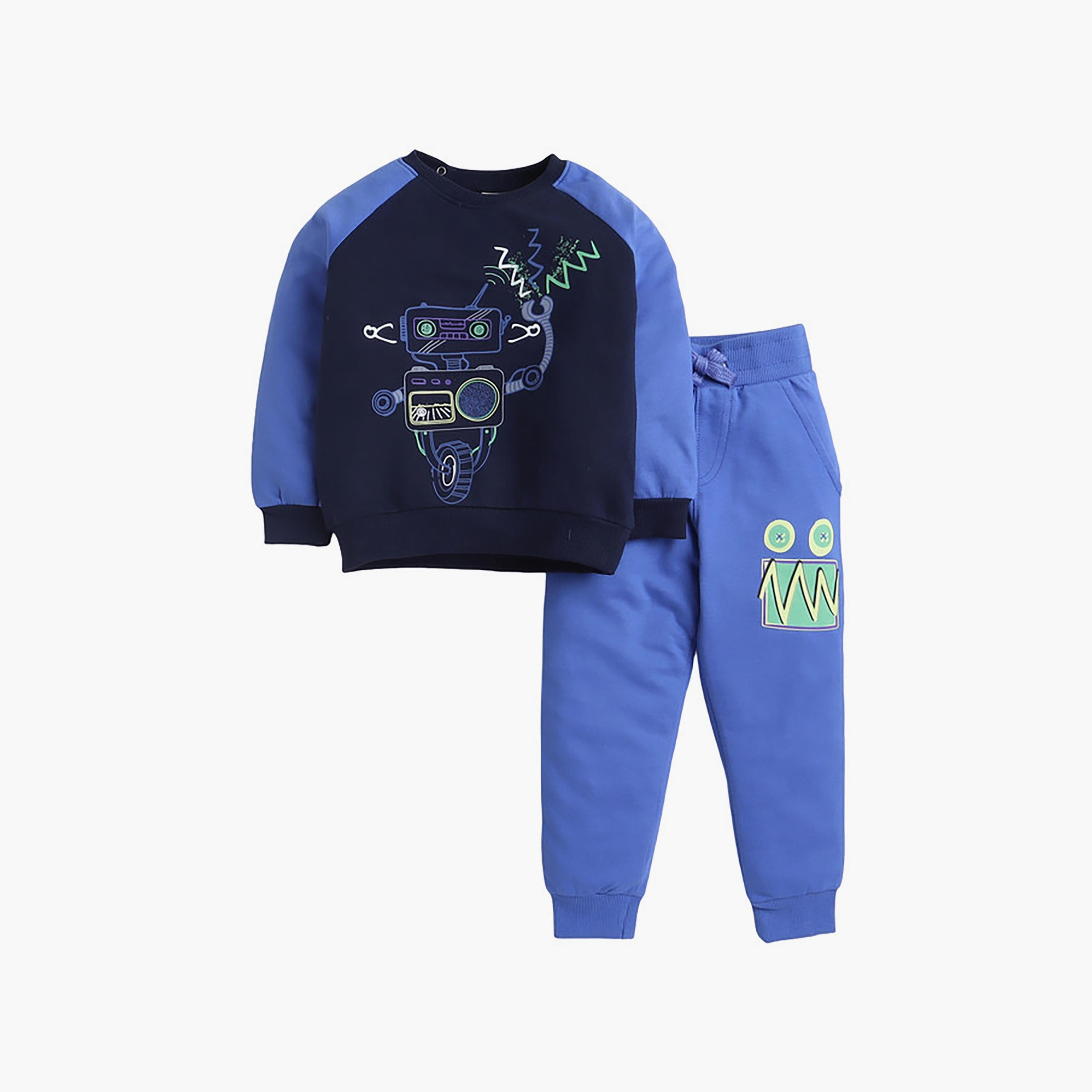 Victor and Jane 2-Piece Printed Long Sleeves Sweatshirt with Joggers-baby-boys-clothing-winterwear-setsandcoords-image-1