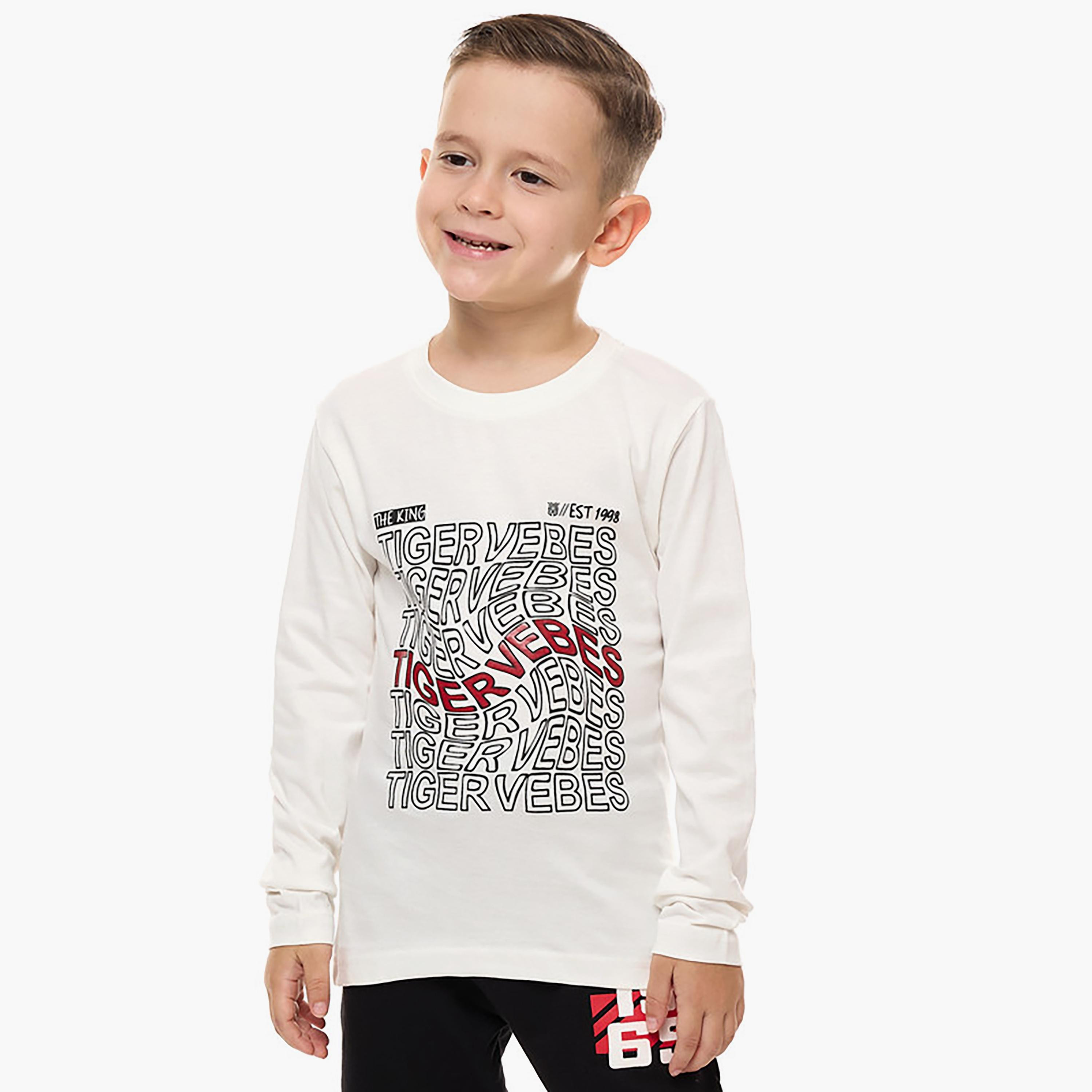 تي شيرت بأكمام طويلة مطبوع من فيكتور اند جين-boys-clothing-tshirtsandpolos-image-1