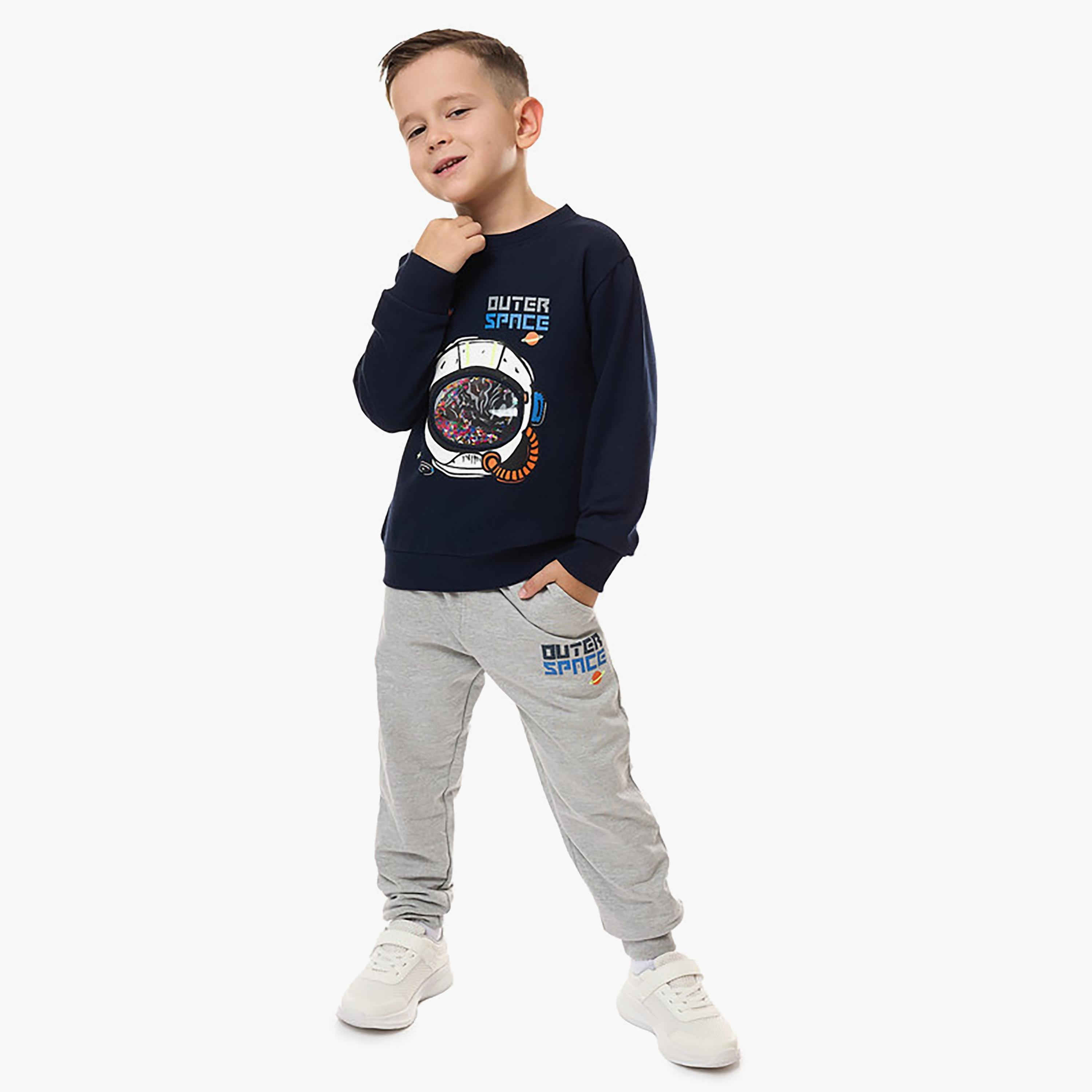 Victor and Jane 2-Piece Printed Long Sleeves Sweatshirt with Joggers-baby-boys-clothing-winterwear-setsandcoords-image-2