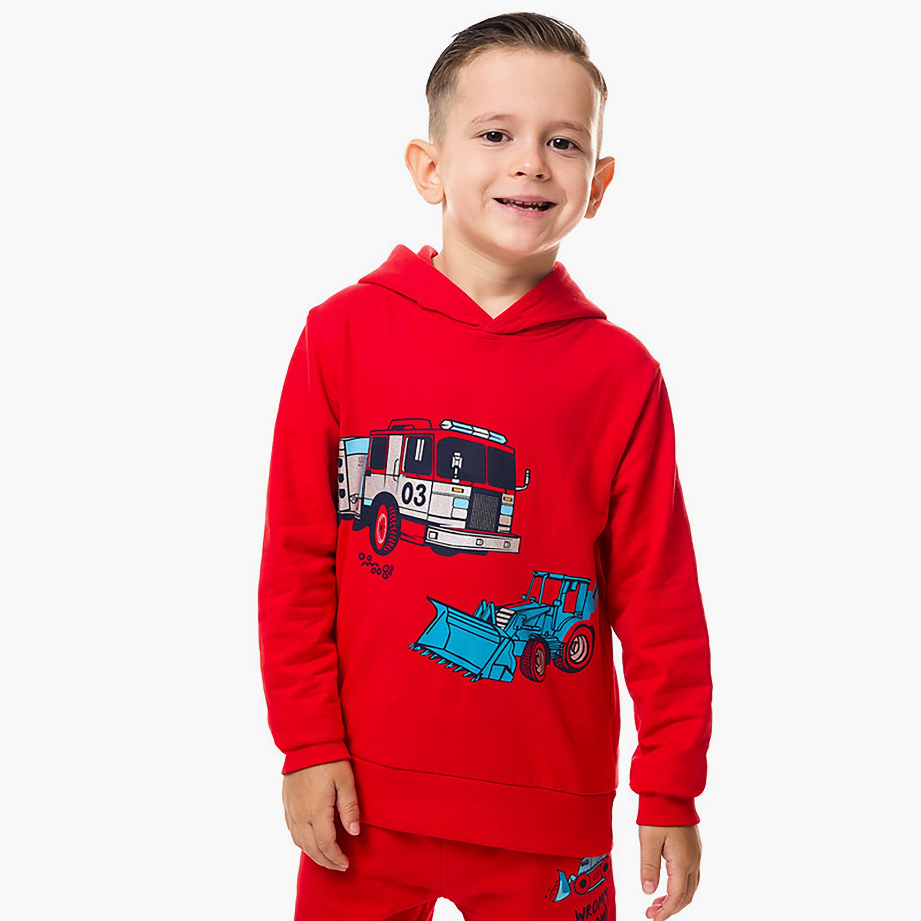 Victor and Jane 2-Piece Printed Long Sleeves Hoodie with Joggers-boys-clothing-setsandcoords-image-3