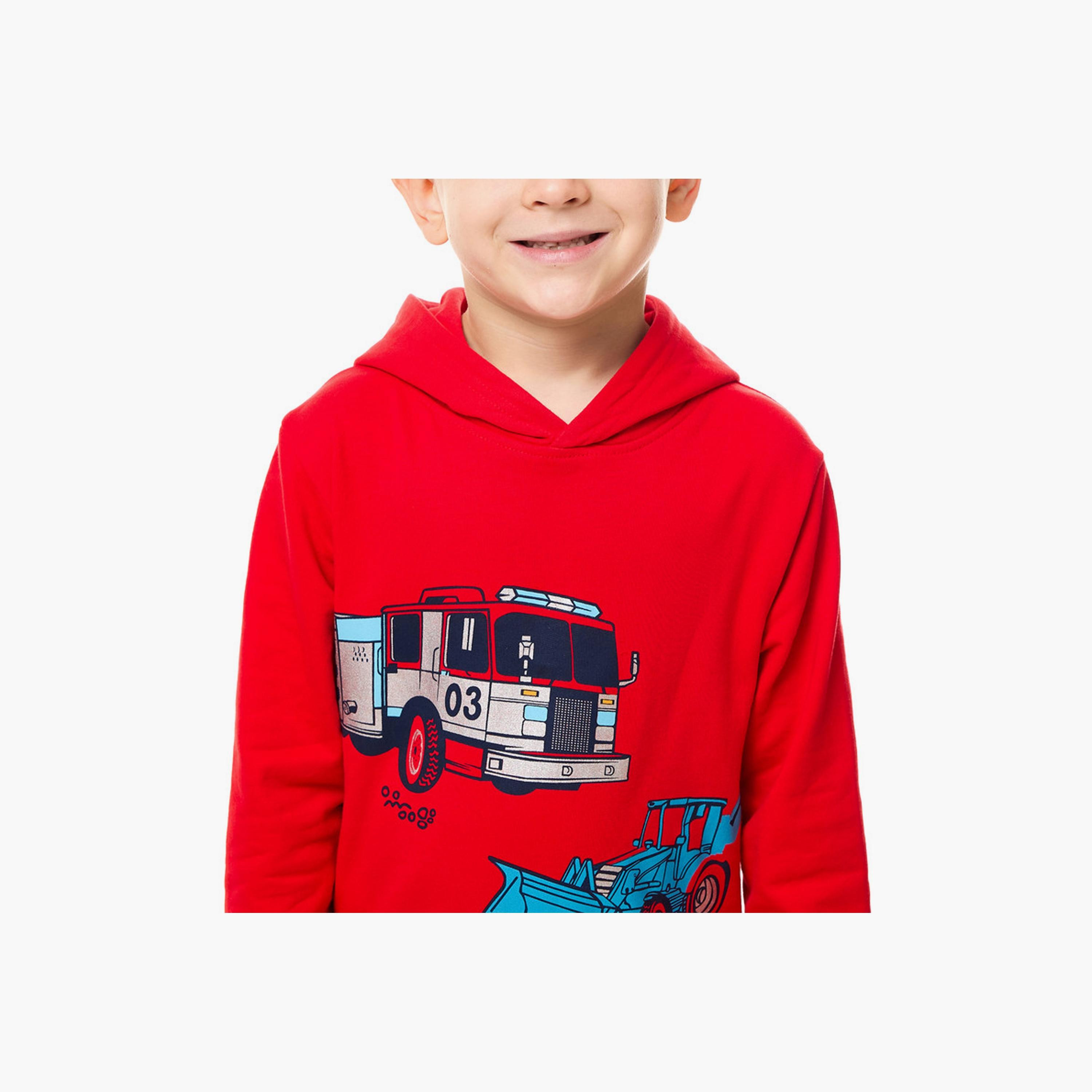 هودي بأكمام طويلة مطبوع مع بنطلون ركض قطعتين من فيكتور اند جين-boys-clothing-setsandcoords-image-4