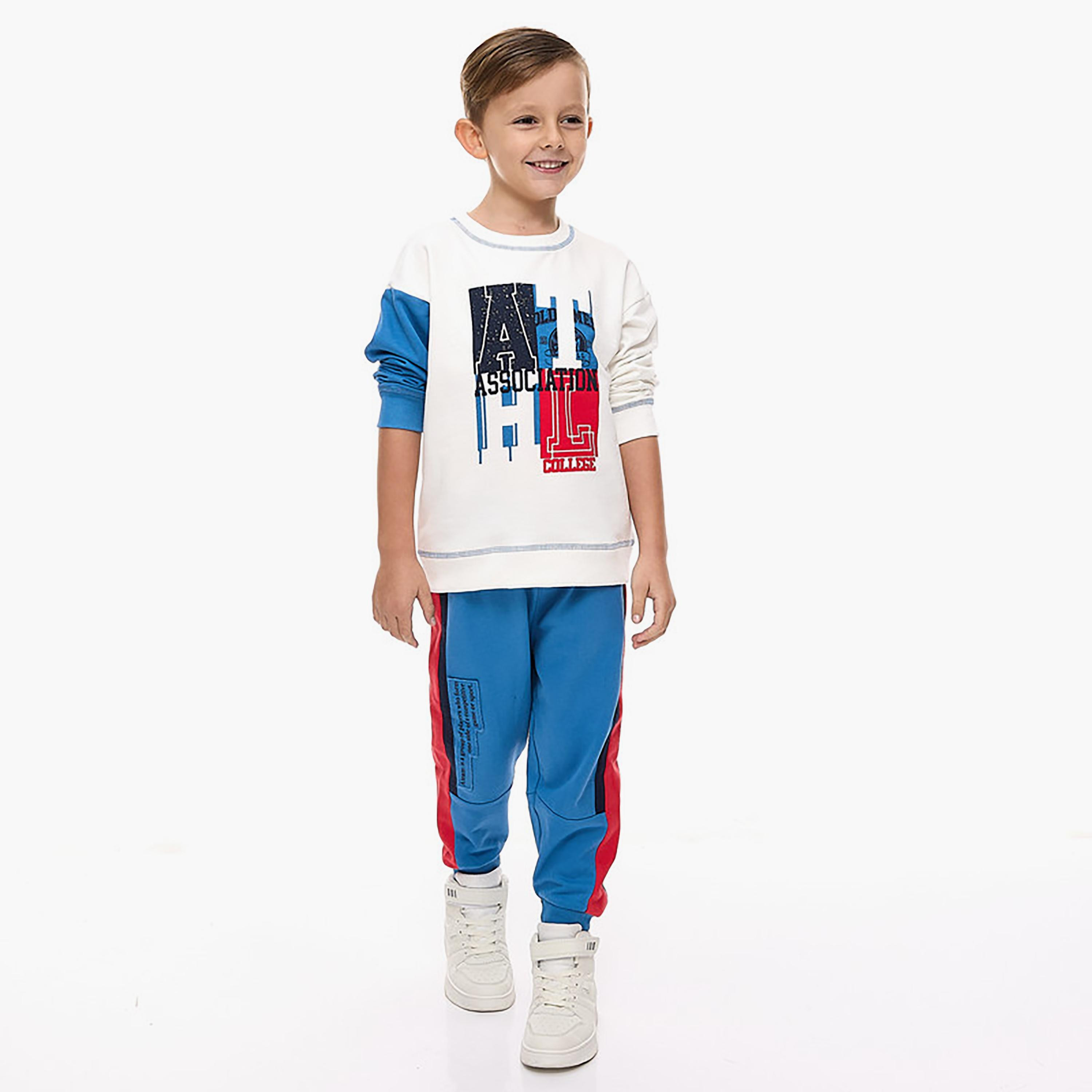 Victor and Jane 2-Piece Printed Long Sleeves Sweatshirt with Joggers-baby-boys-clothing-winterwear-setsandcoords-image-1