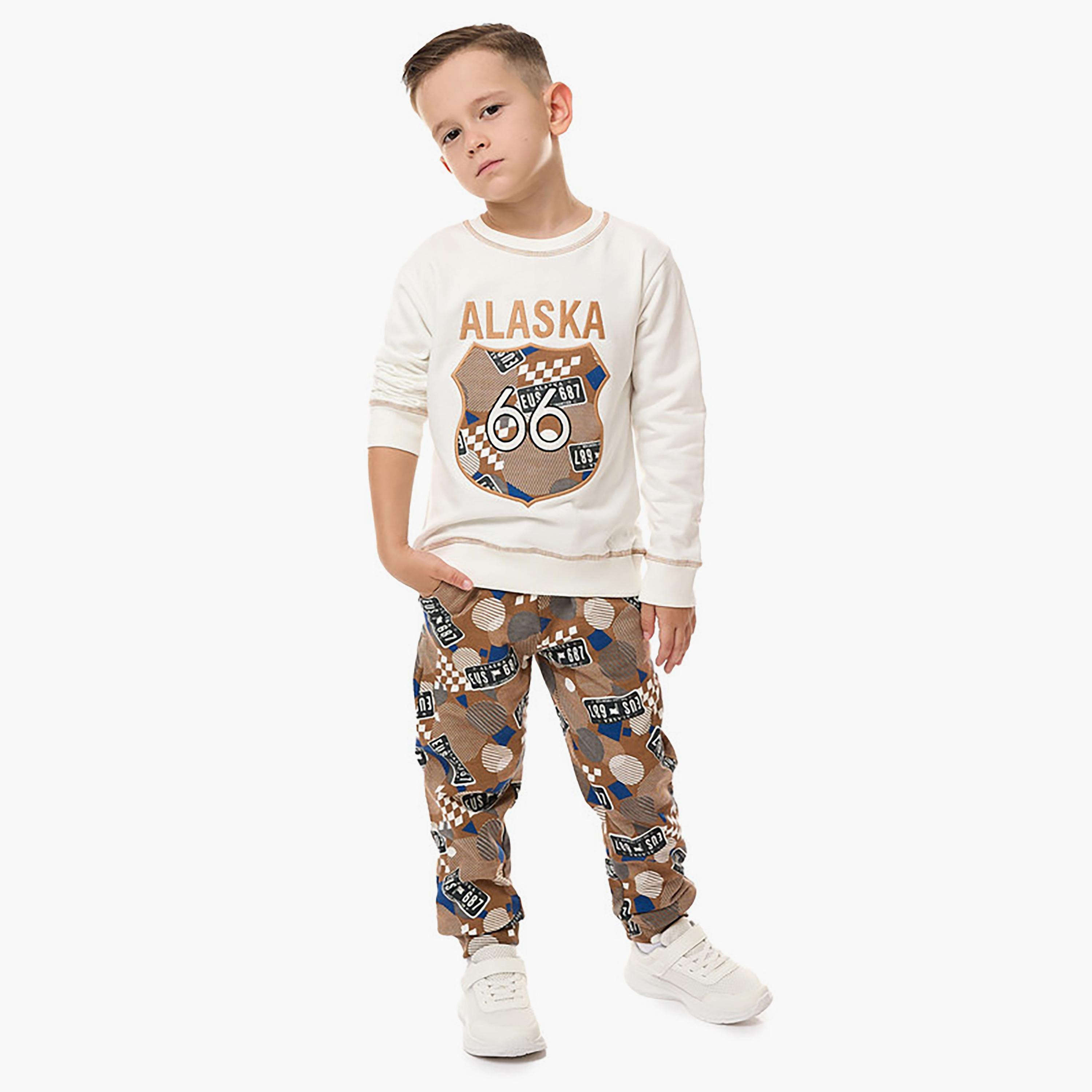 Victor and Jane 2-Piece Printed Long Sleeves Sweatshirt with Joggers-baby-boys-clothing-winterwear-setsandcoords-image-2