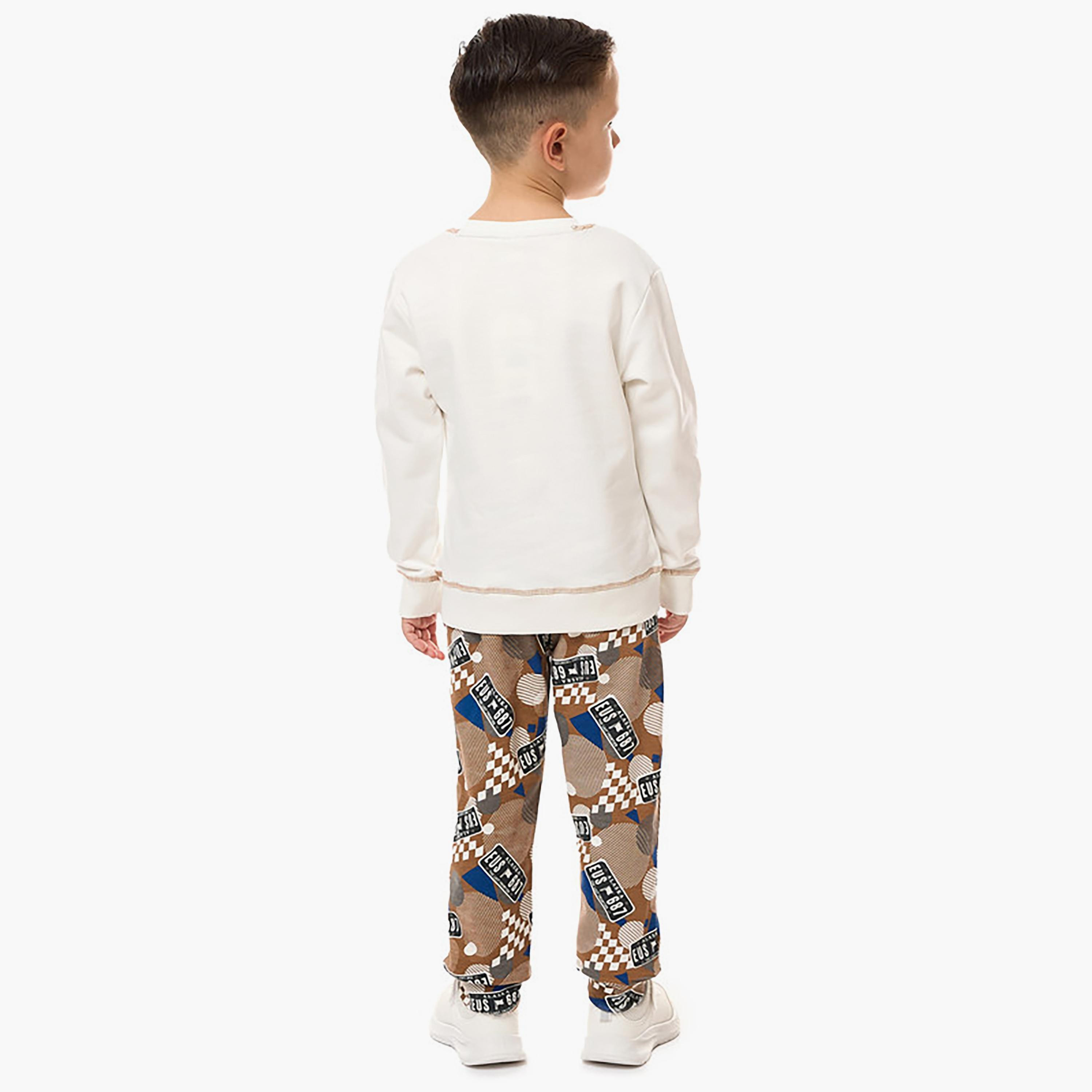 Victor and Jane 2-Piece Printed Long Sleeves Sweatshirt with Joggers-baby-boys-clothing-winterwear-setsandcoords-image-3