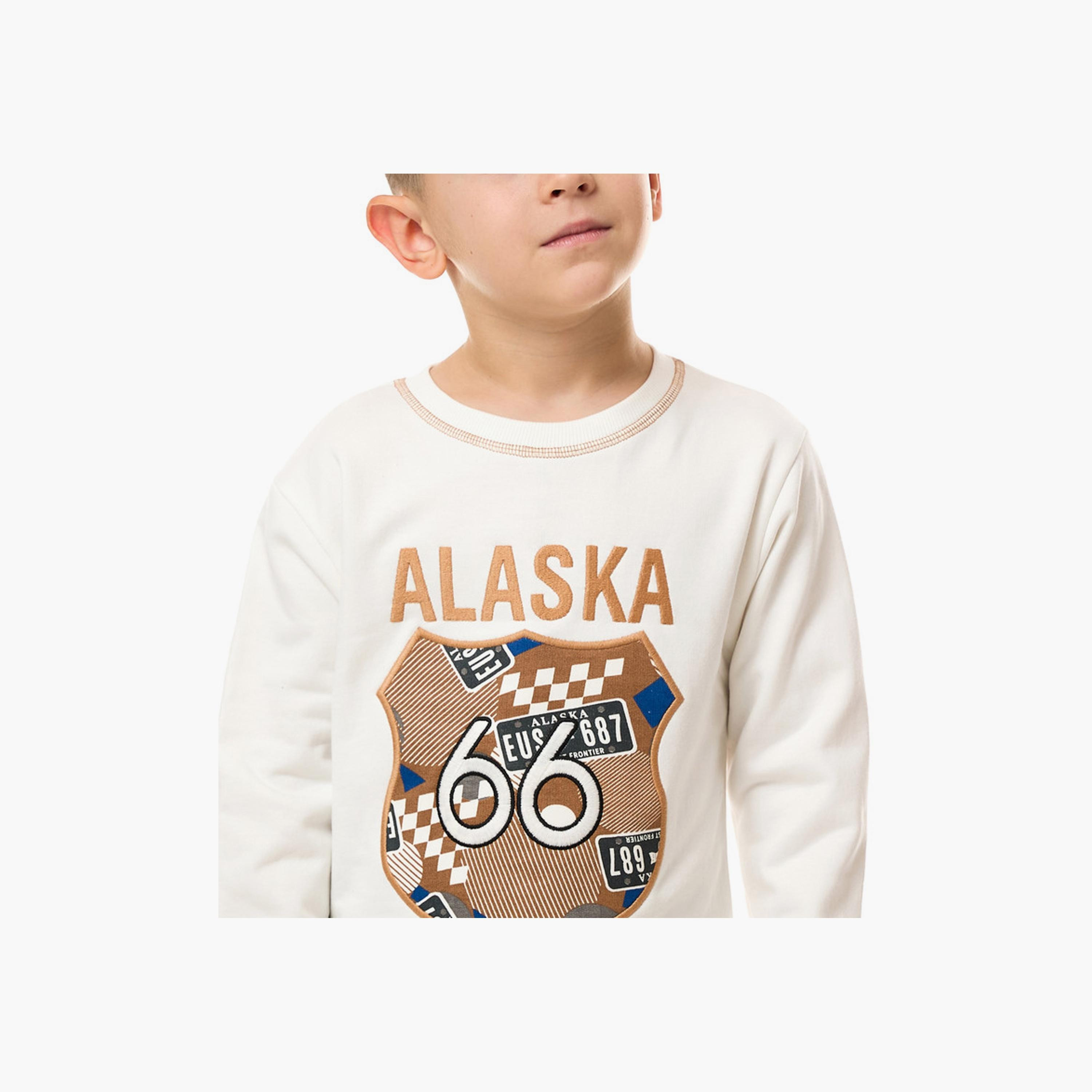 سويت شيرت بأكمام طويلة مطبوع  مع بنطال ركض قطعتين من فيكتور اند جين-baby-boys-clothing-winterwear-setsandcoords-image-5