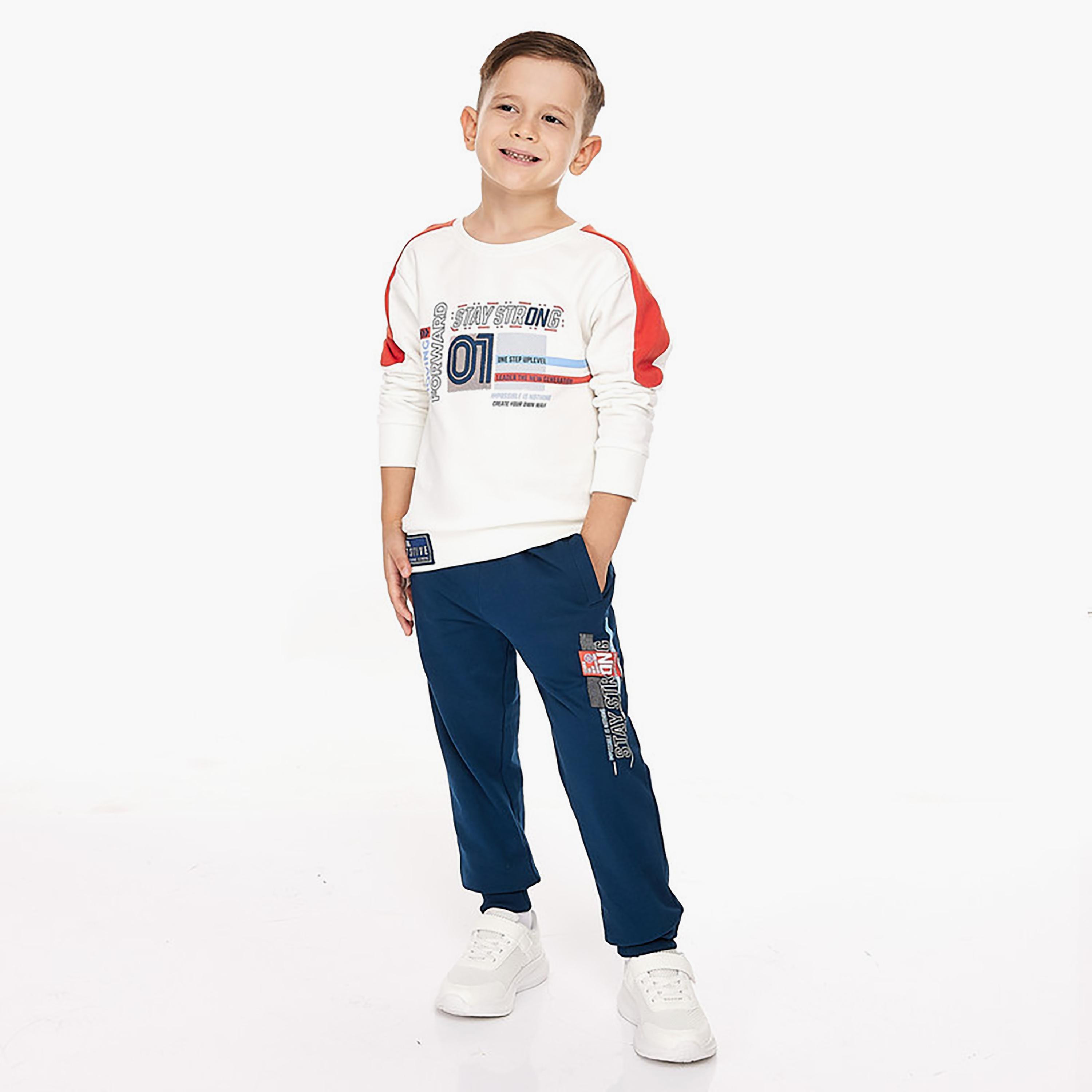 Victor and Jane 2-Piece Printed Long Sleeves Sweatshirt with Joggers-baby-boys-clothing-winterwear-setsandcoords-image-1